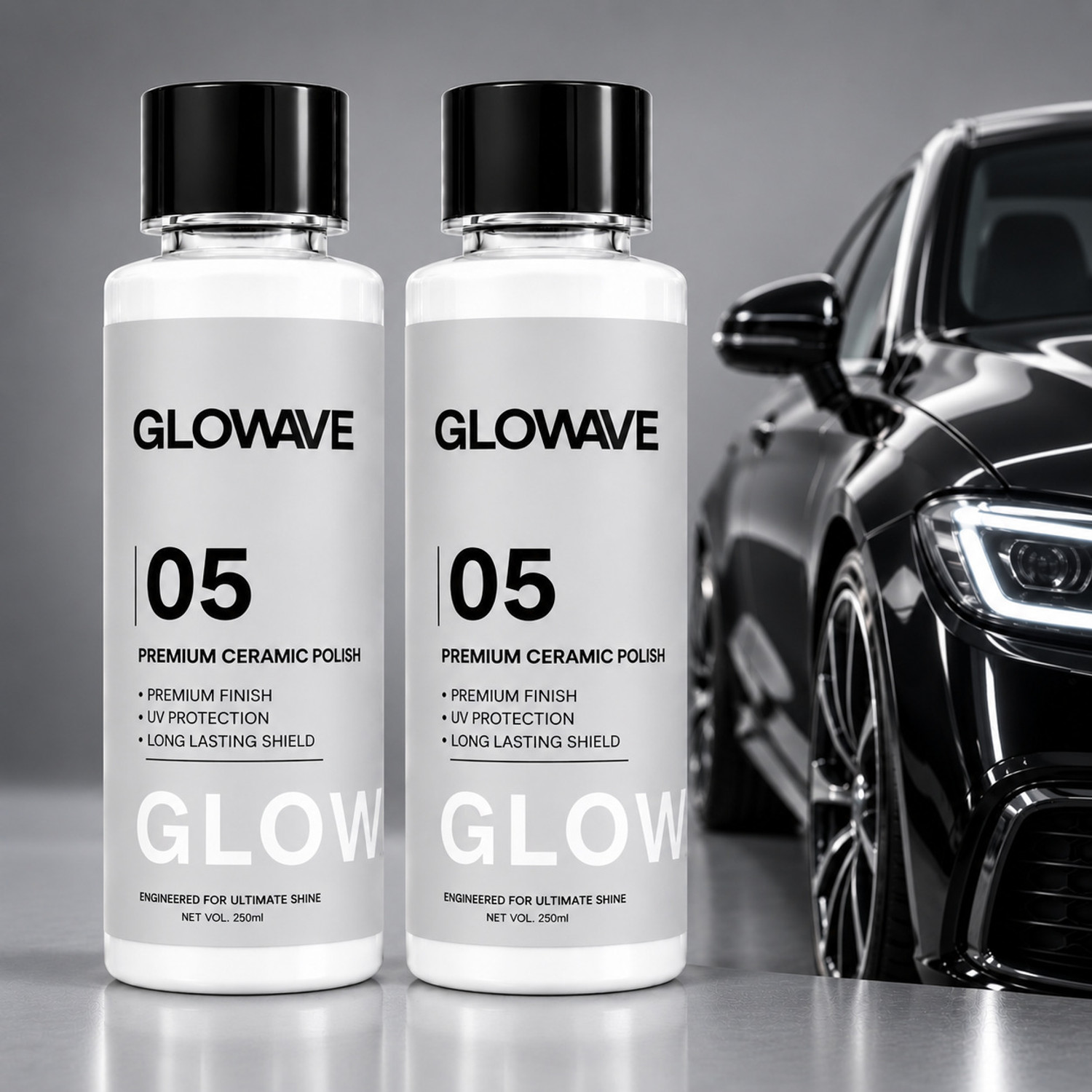 Image of PRIMEGIC Liquid Car Polish for Chrome Accent, Bumper, Dashboard, Exterior, Tyres, Leather, Metal Parts, Windscreen