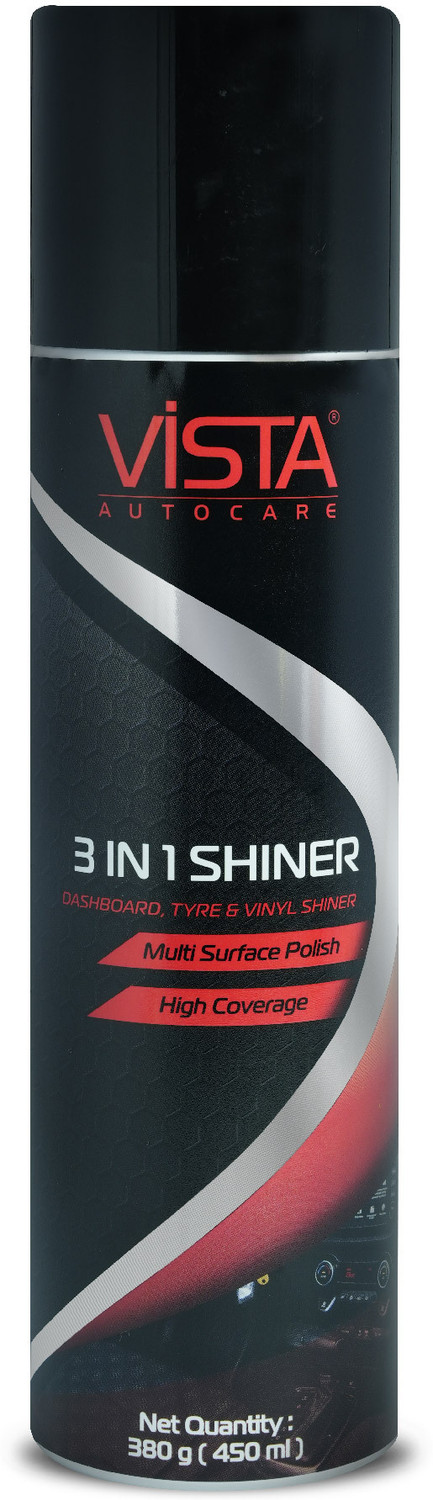 Image of Vista Auto Care Liquid Car Polish for Dashboard, Bumper, Tyres, Exterior, Leather
