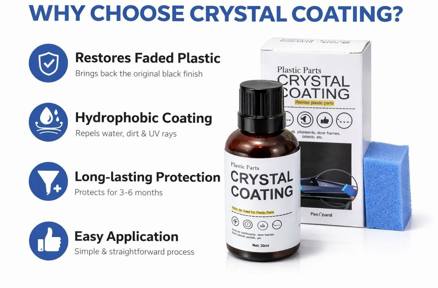 Image of VINTAGE CREATION Liquid Car Polish for Bumper, Chrome Accent, Metal Parts, Dashboard, Exterior, Headlight, Leather, Windscreen, Tyres