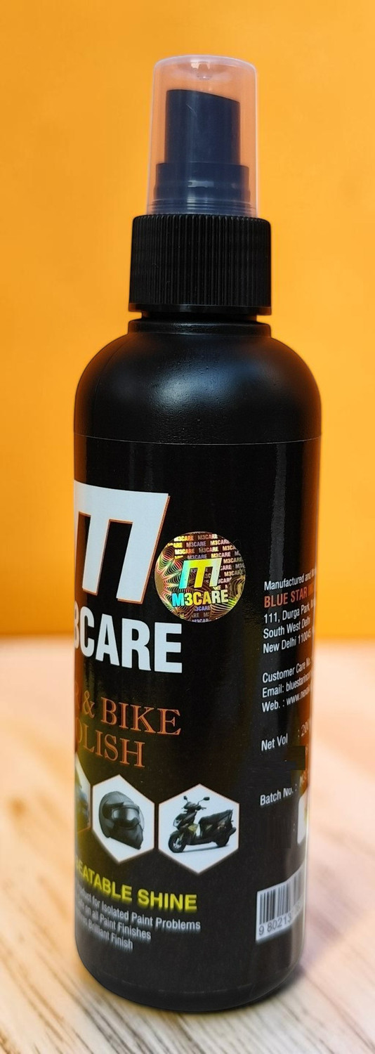 Image of M3CARE Liquid Car Polish for Bumper, Chrome Accent, Dashboard, Exterior, Headlight, Leather, Metal Parts, Tyres