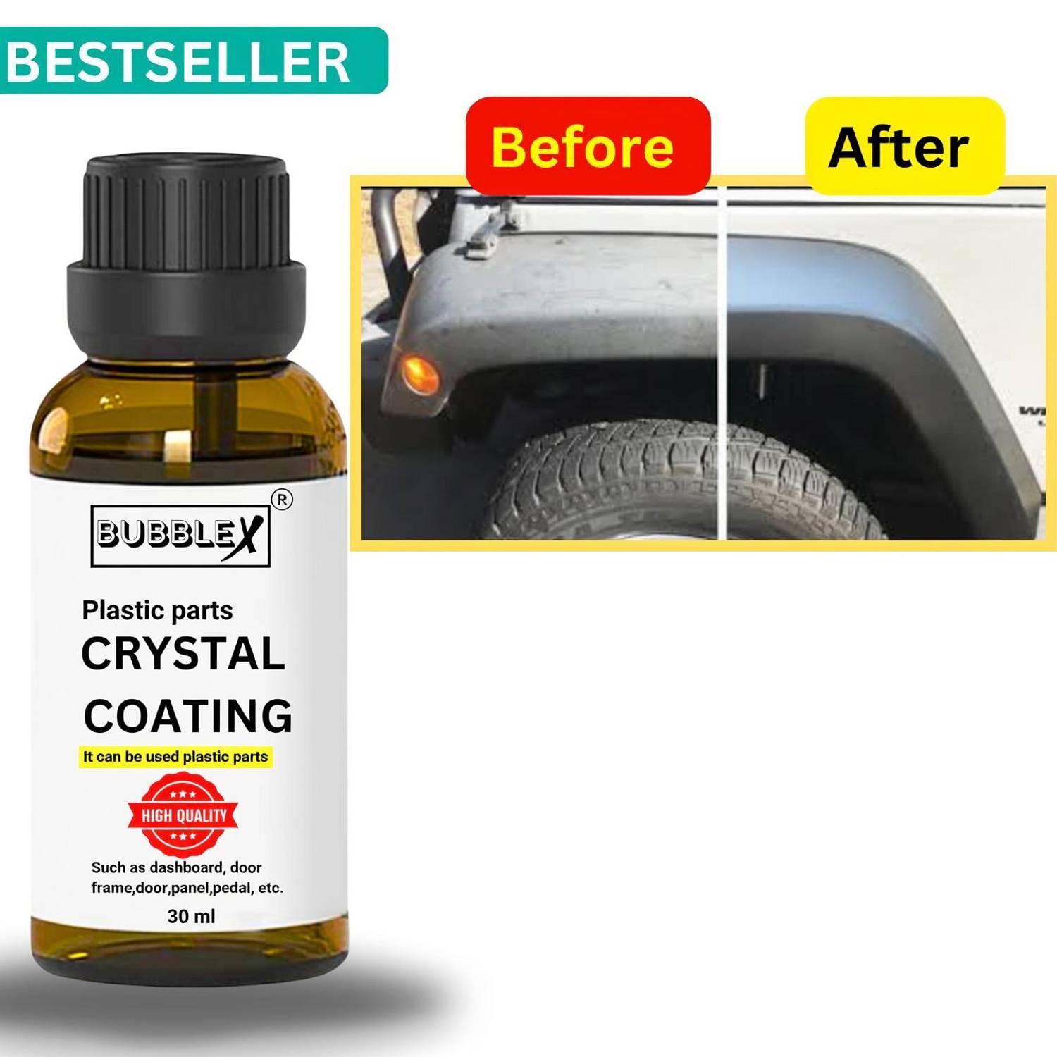 BUBBLEX Liquid Car Polish for Dashboard