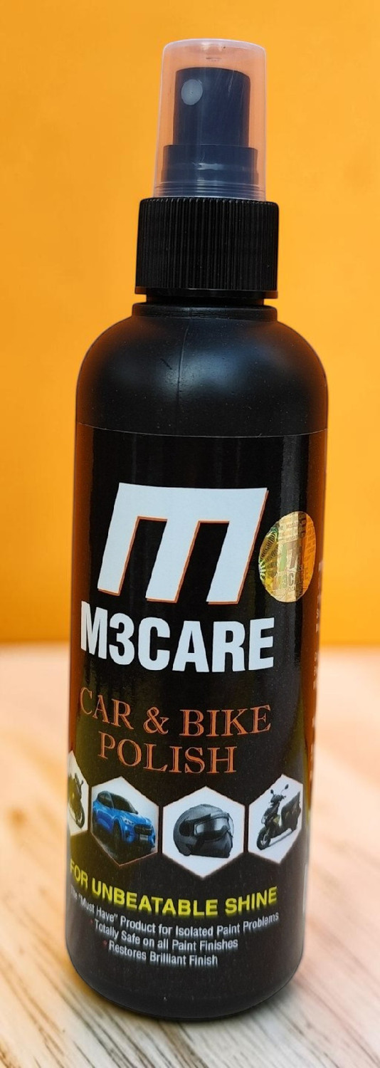 Image of M3CARE Liquid Car Polish for Bumper, Chrome Accent, Dashboard, Exterior, Headlight, Leather, Metal Parts, Tyres