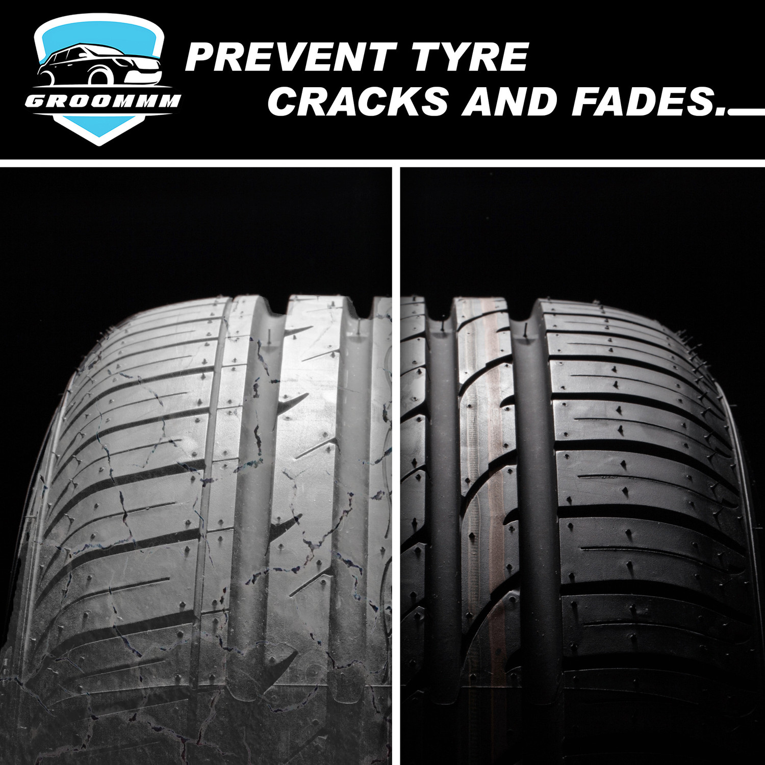 Image of Groommm Liquid Car Polish for Tyres