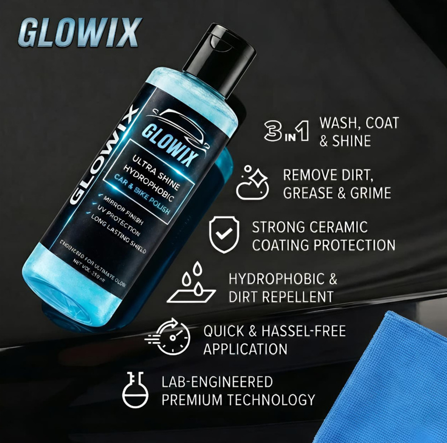 Image of sovarix Liquid Car Polish for Dashboard