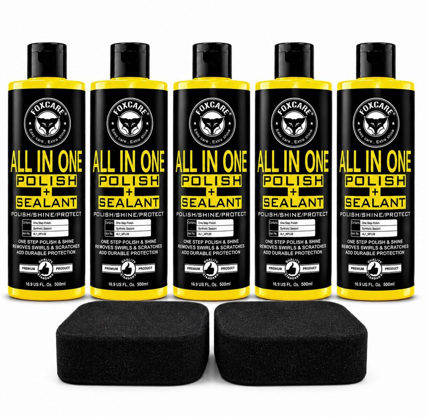 Image of FOXCARE Liquid Car Polish for Exterior, Dashboard, Metal Parts, Tyres, Leather, Headlight, Chrome Accent