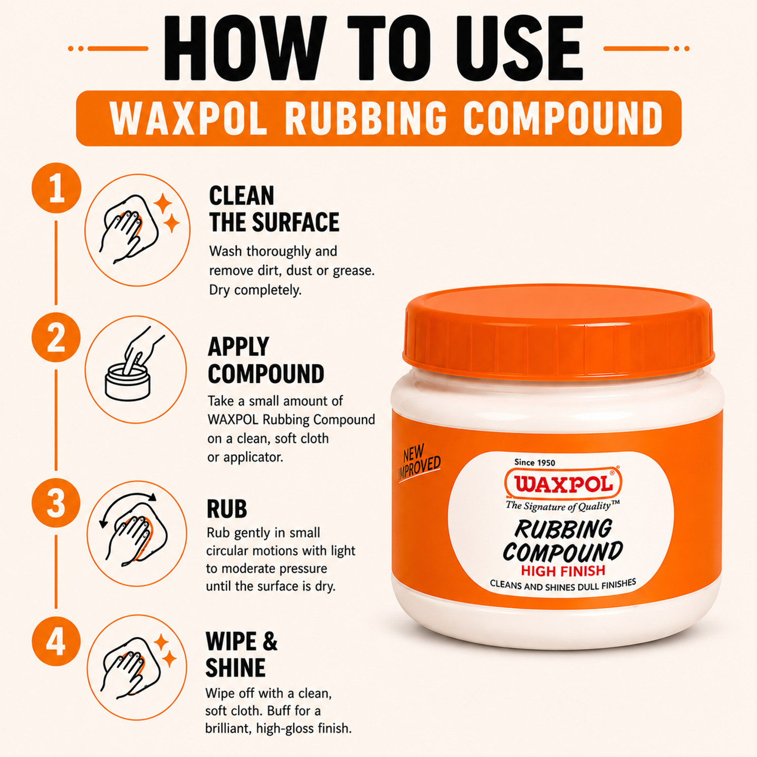Image of The Waxpol Paste Car Polish for Exterior