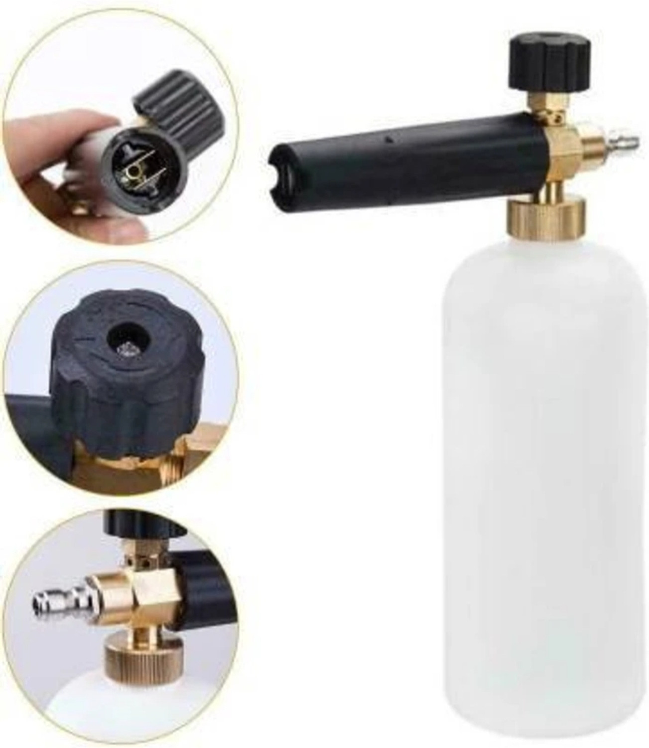 Image of Chetson Heavy Duty Professional Foam Lance 1 Litre Bottle with 1 /4 Inch Brass Adapter Spray Gun