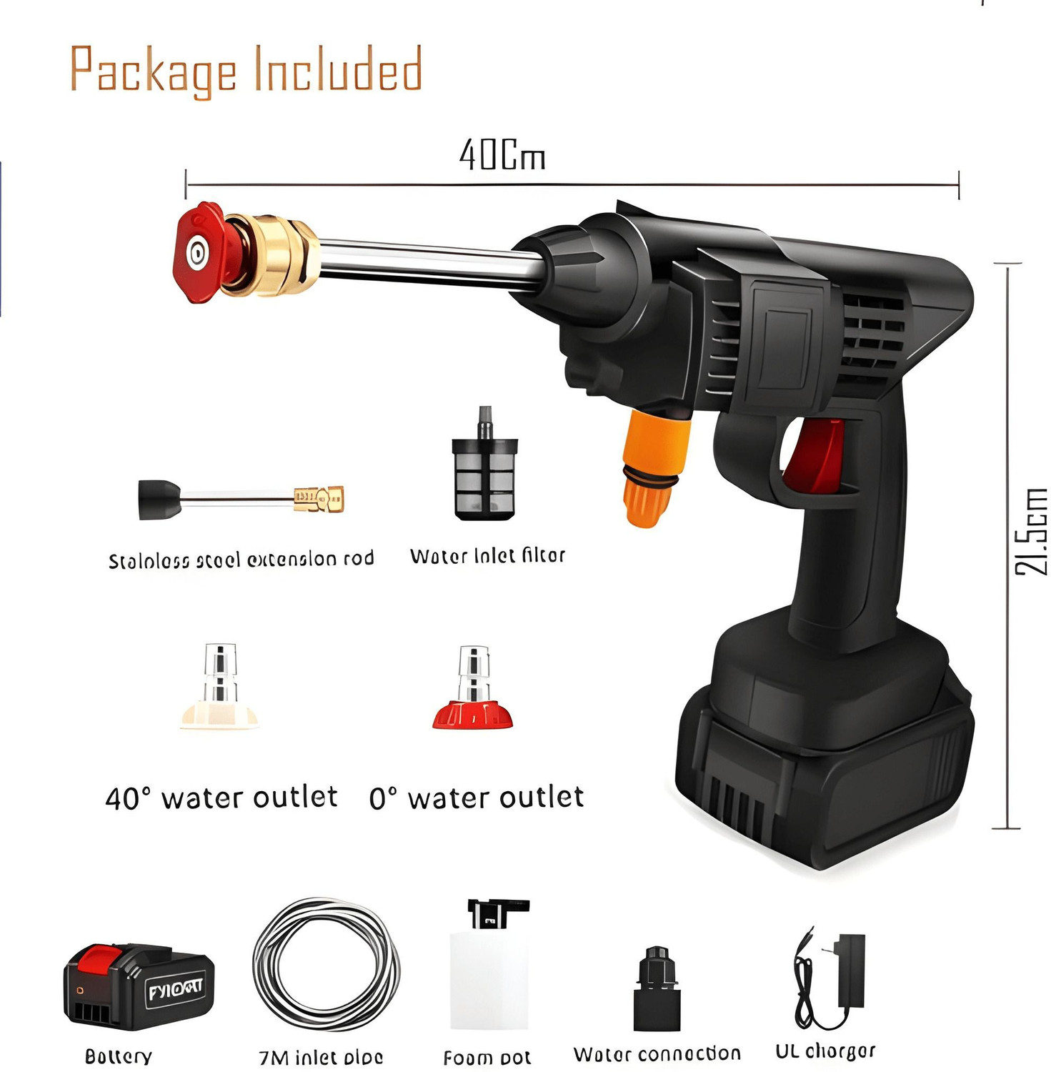 Image of Hit MAD Double Battery for Car And Solar Pannel Pressure Washer