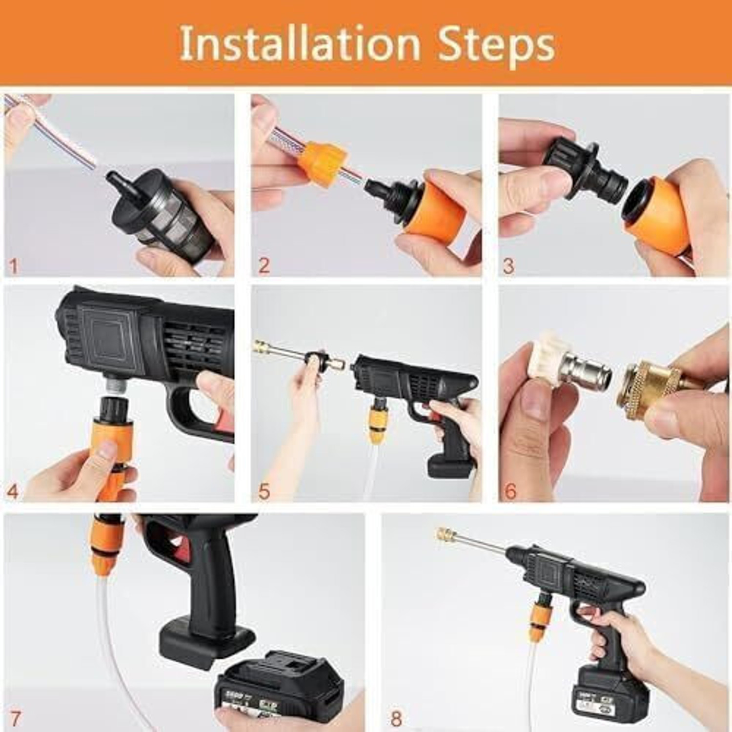 Image of Jemply Wireless High Pressure Washer for Car Washing 48V Rechargeable Pressure Washer