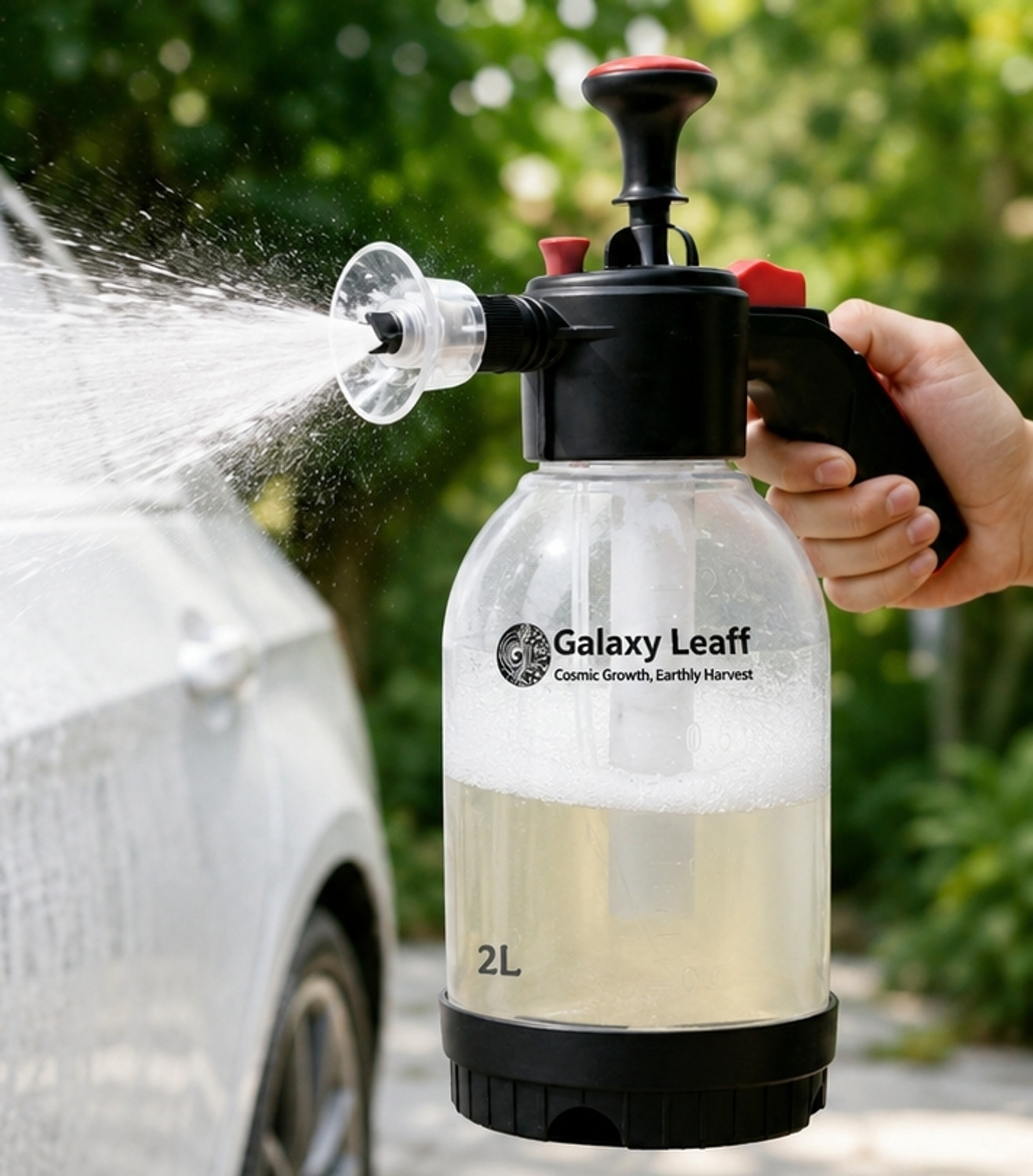 Image of Galaxy Leaff Foam Sprayer 2L For Cleaning Works | Car, Bike and Cycle Cleaning Pressure Washer