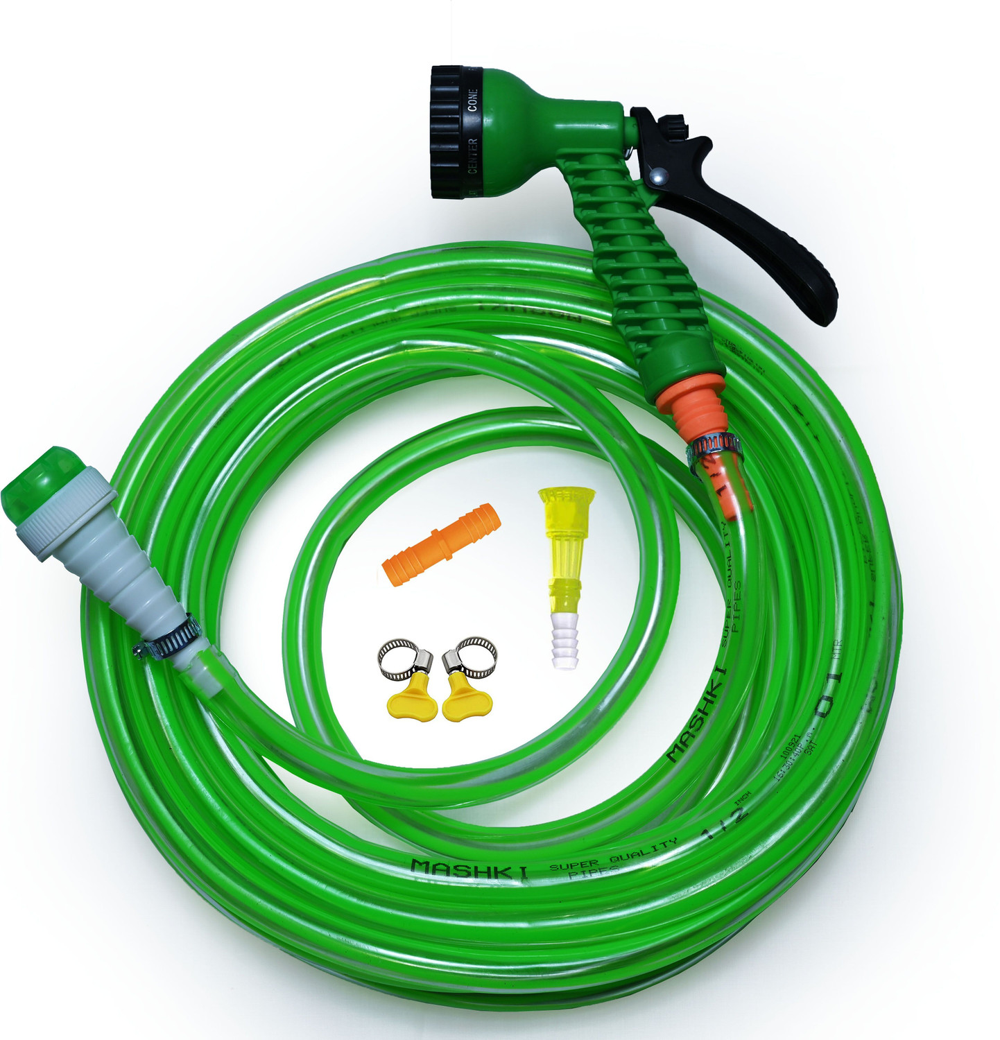 Image of MASHKI 10 Meter (32.5 Feet) Flexible Water Hose Pipe With Water Spray Gun Spray Gun