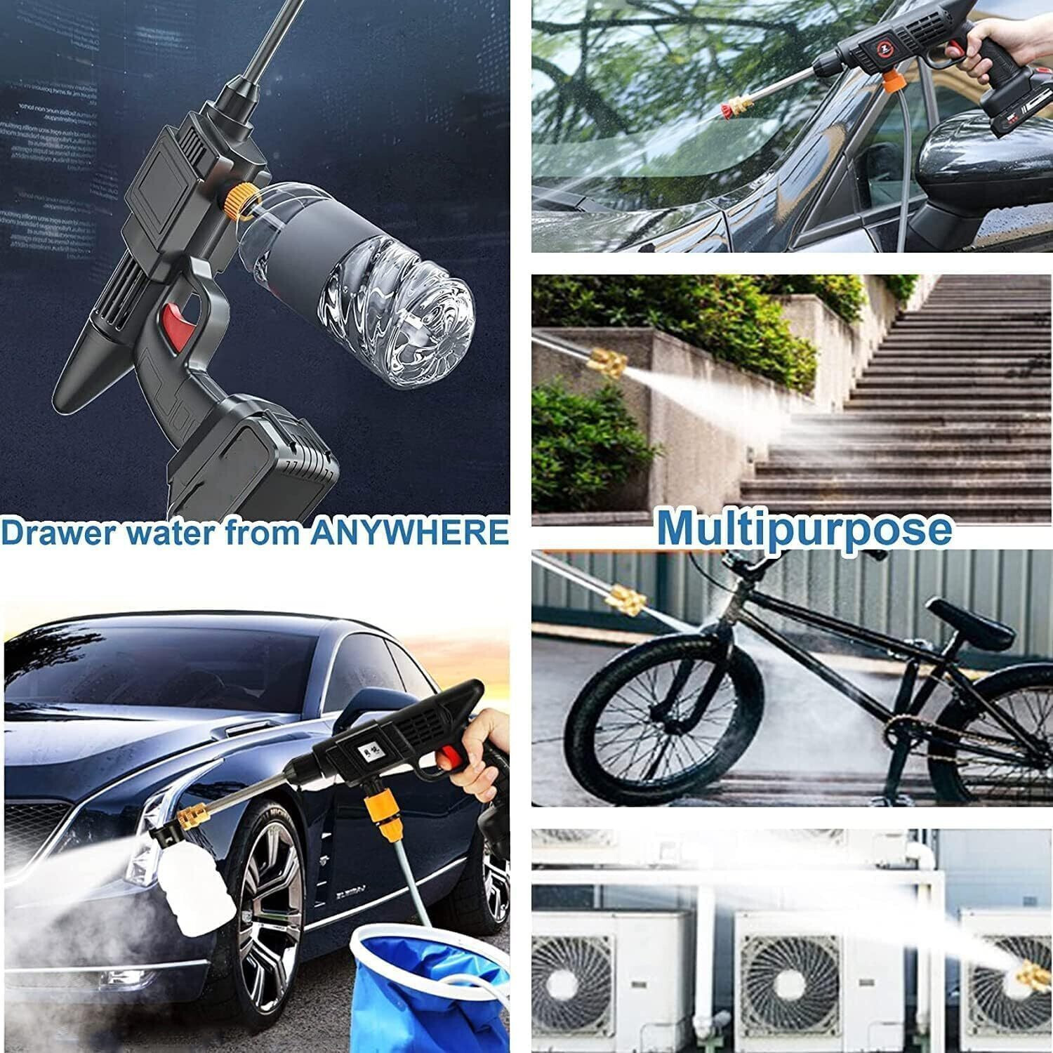 Image of LAVISHLOOK Cordless Portable Wireless Pressure Washer Gun 48V Pressure Washer
