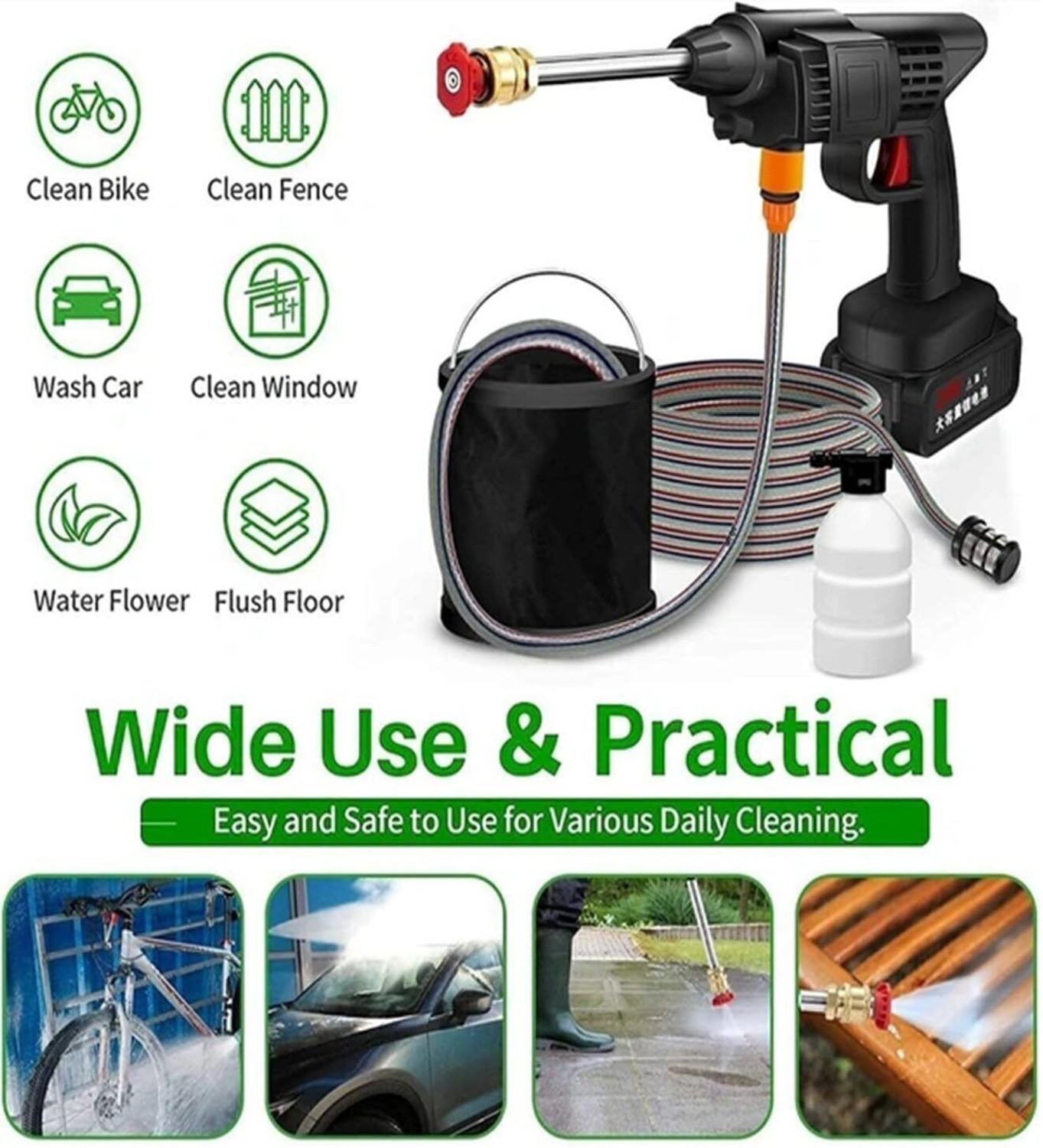 Image of Enetly car washer bike washer car bike washer vehicle washer car wash gun bike wash gun Pressure Washer