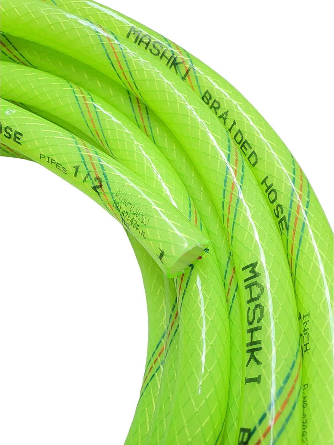 Image of MASHKI 20 Meter (65 Feet) 3-Layered Braided Water Hose Pipe with Spray Gun,Accessories Spray Gun