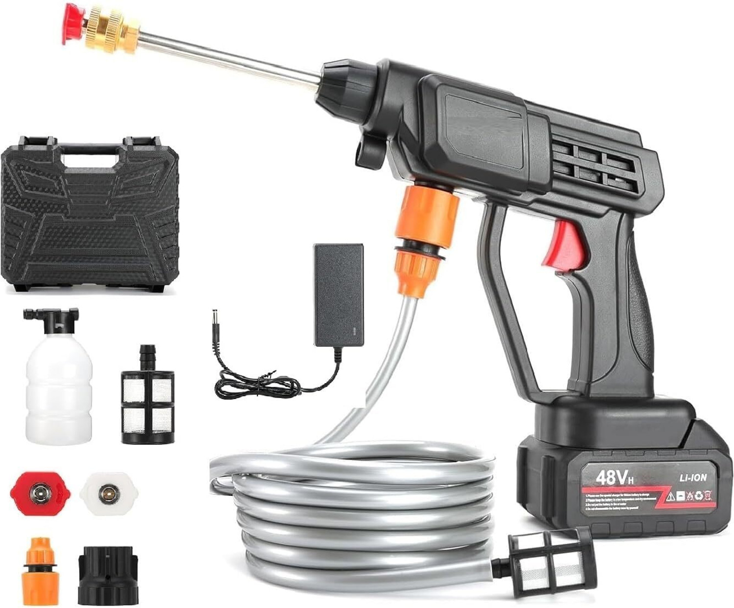 Image of cartify Cordless 48V Portable Cleaning Gardening Rechargeable Battery Pressure Washer