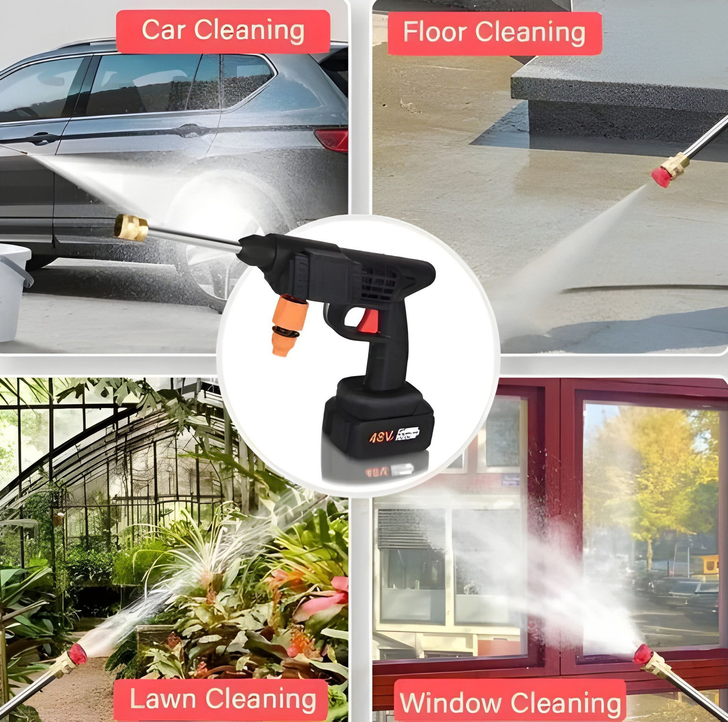 Image of Hit MAD Double Battery for Car And Solar Pannel Pressure Washer