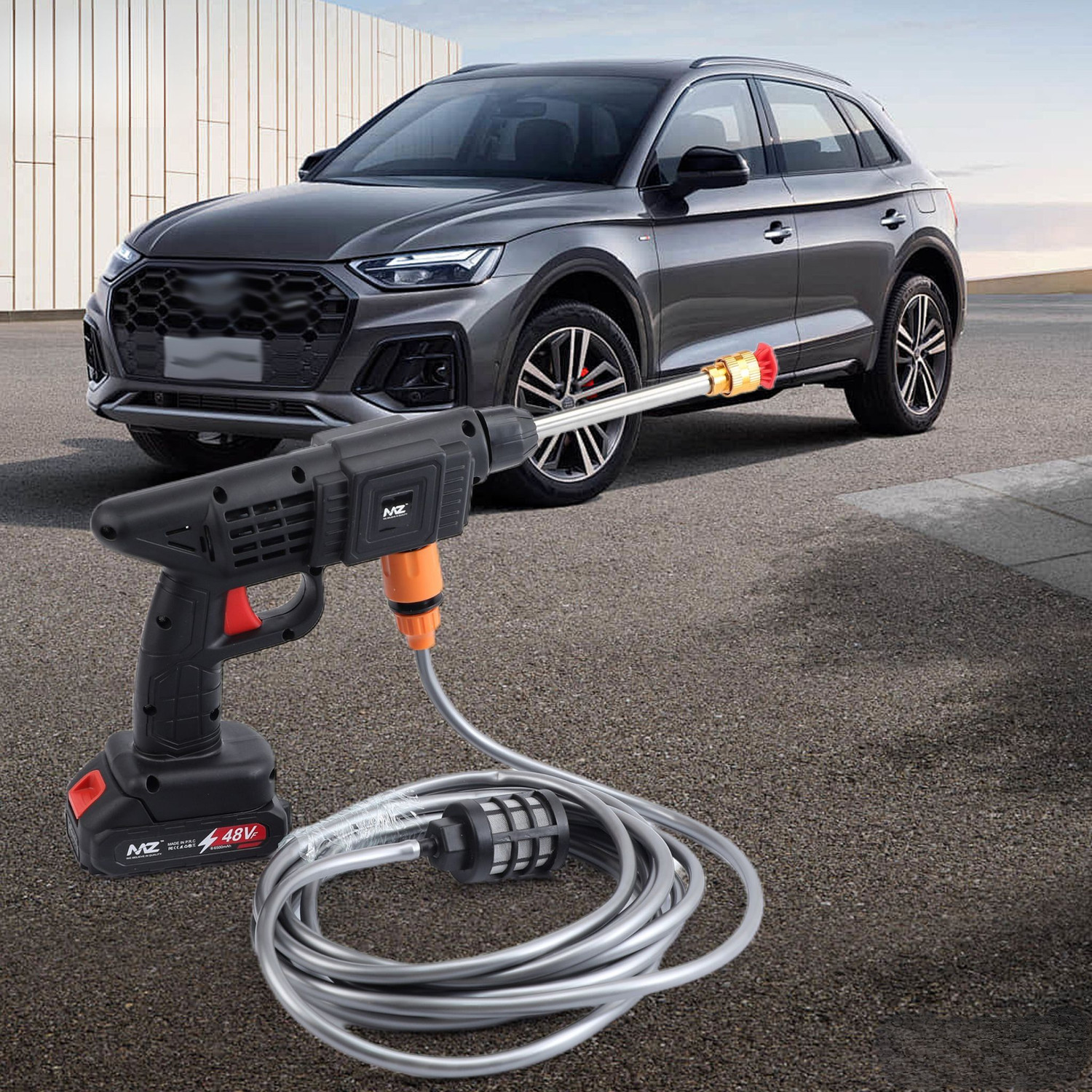 Image of MZ WG02(PORTABLE SPRAY GUN)6500mAh Multi Cleaning Like Car & Bike Washing,Gardening Spray Gun