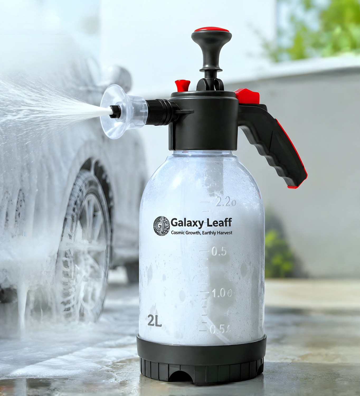 Image of Galaxy Leaff Foam Sprayer 2L For Cleaning Works | Car, Bike and Cycle Cleaning Pressure Washer