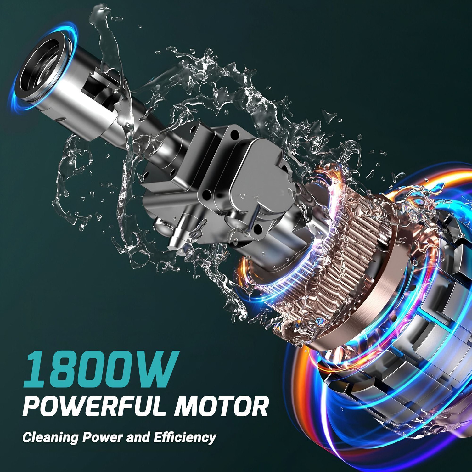 Image of TEXUM TX-BPW Cyan New Wireless 1800 Watt , 60 Bar Rechargeable Battery Pressure Washer