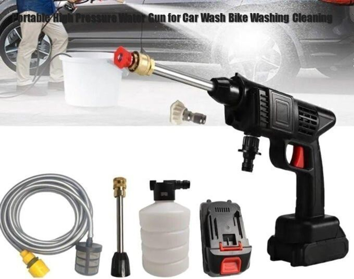 Image of Enetly car washer bike washer car bike washer vehicle washer car wash gun bike washer Pressure Washer