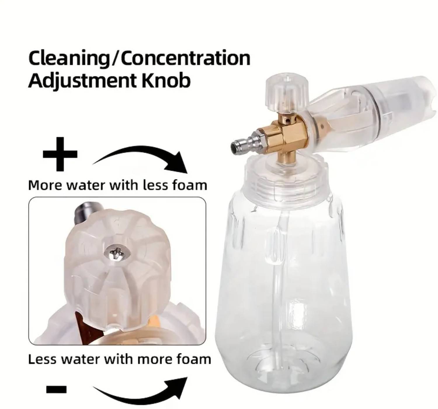 POWERBASH 1 Litre High Pressure Snow Foam Lance Spray Gun - Image 2