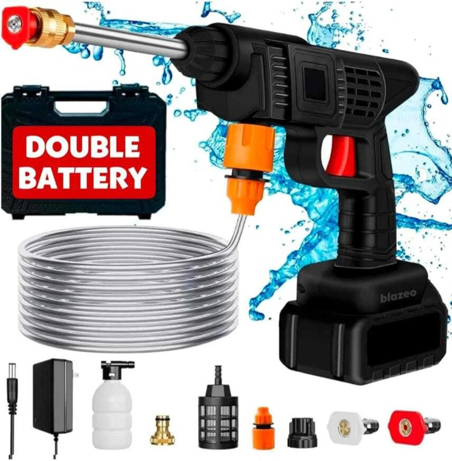Image of BHAVSHATRI Pressure Gun - Car Washing 48V Rechargeable Electric Pressure Washer Gun (2B) Spray Gun