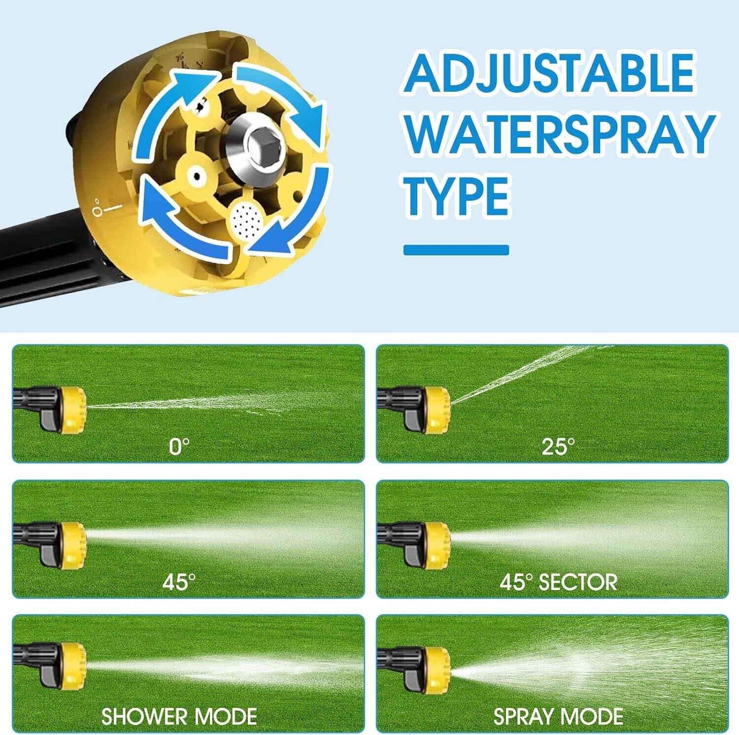 Image of Tazomi 48V Cordless Portable Water Gun for Car Wash Bike Washing Nozzle and 5M HosePipe Pressure Washer