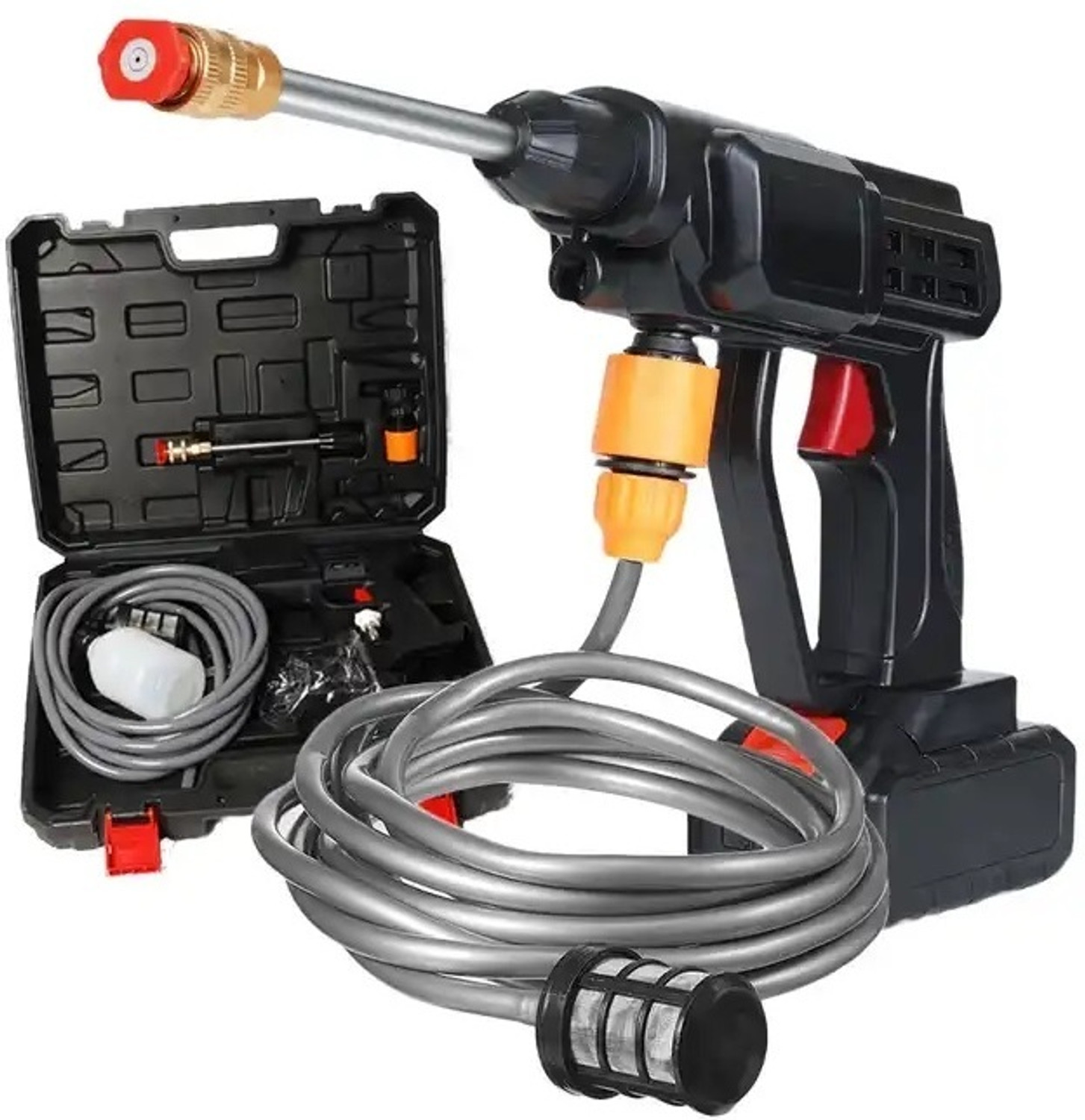 Image of Omphalos 48V Portable Pressure Washer with Fast Charger and High Pressure Nozzle Pressure Washer