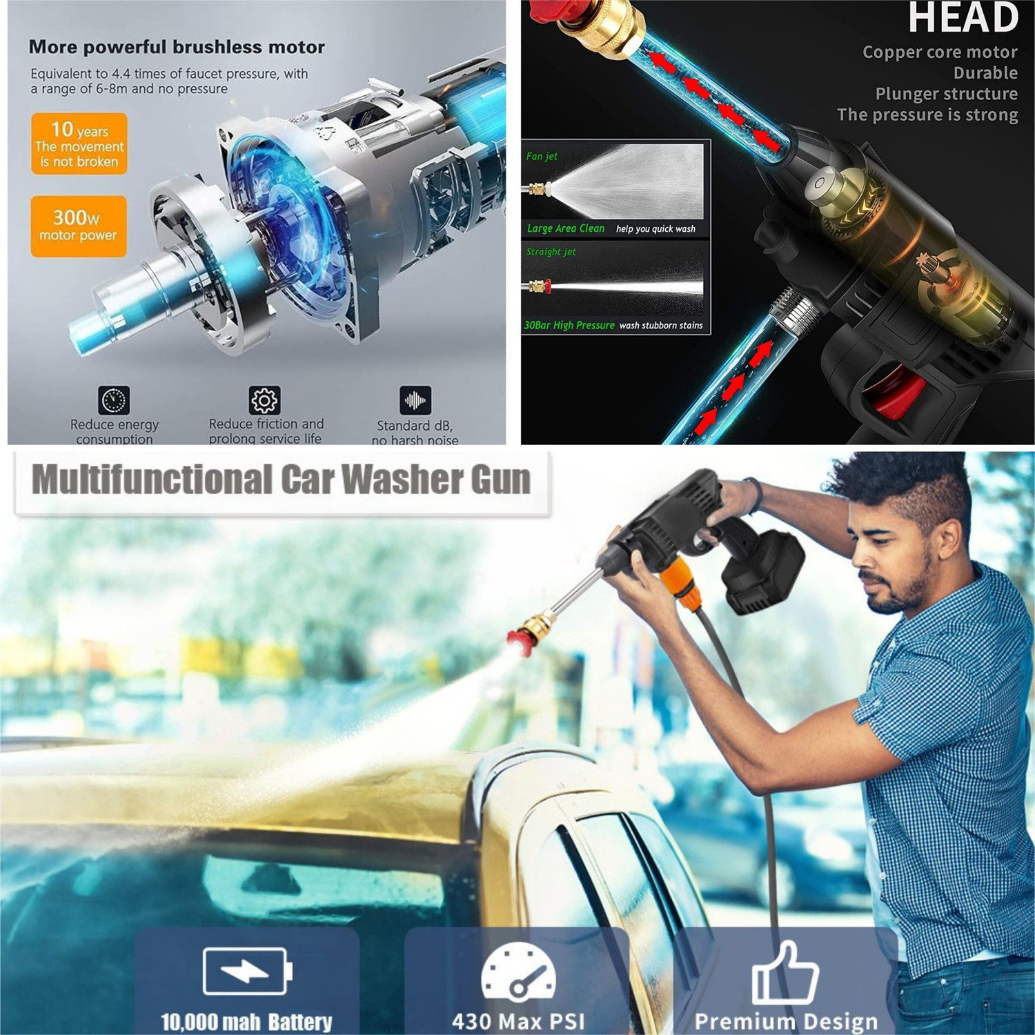 Image of Kigato Car Washing Machine,Electric Water-64-278 Pressure Washer