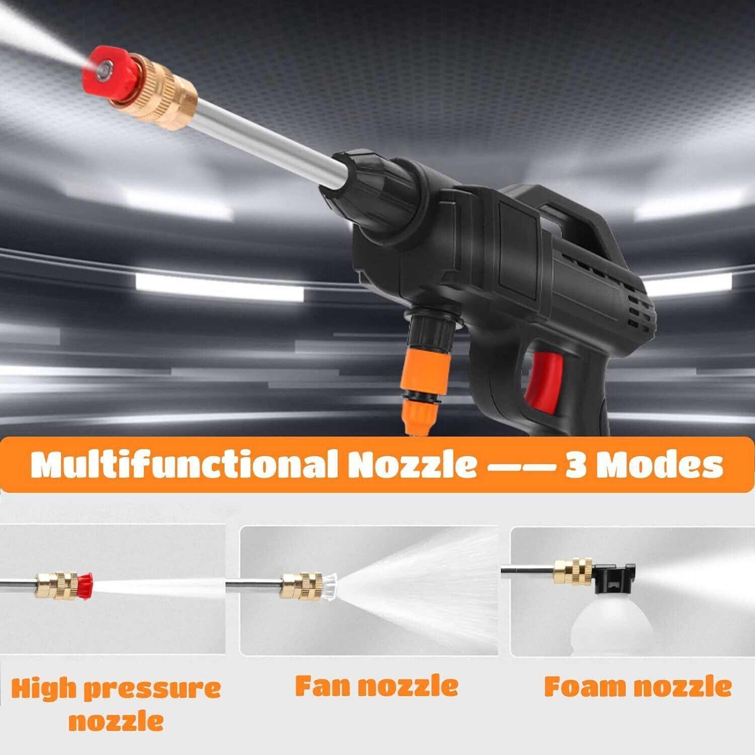 Image of Velmora High Pressure Washer for Car Washing 48V Rechargeable Pressure Washer