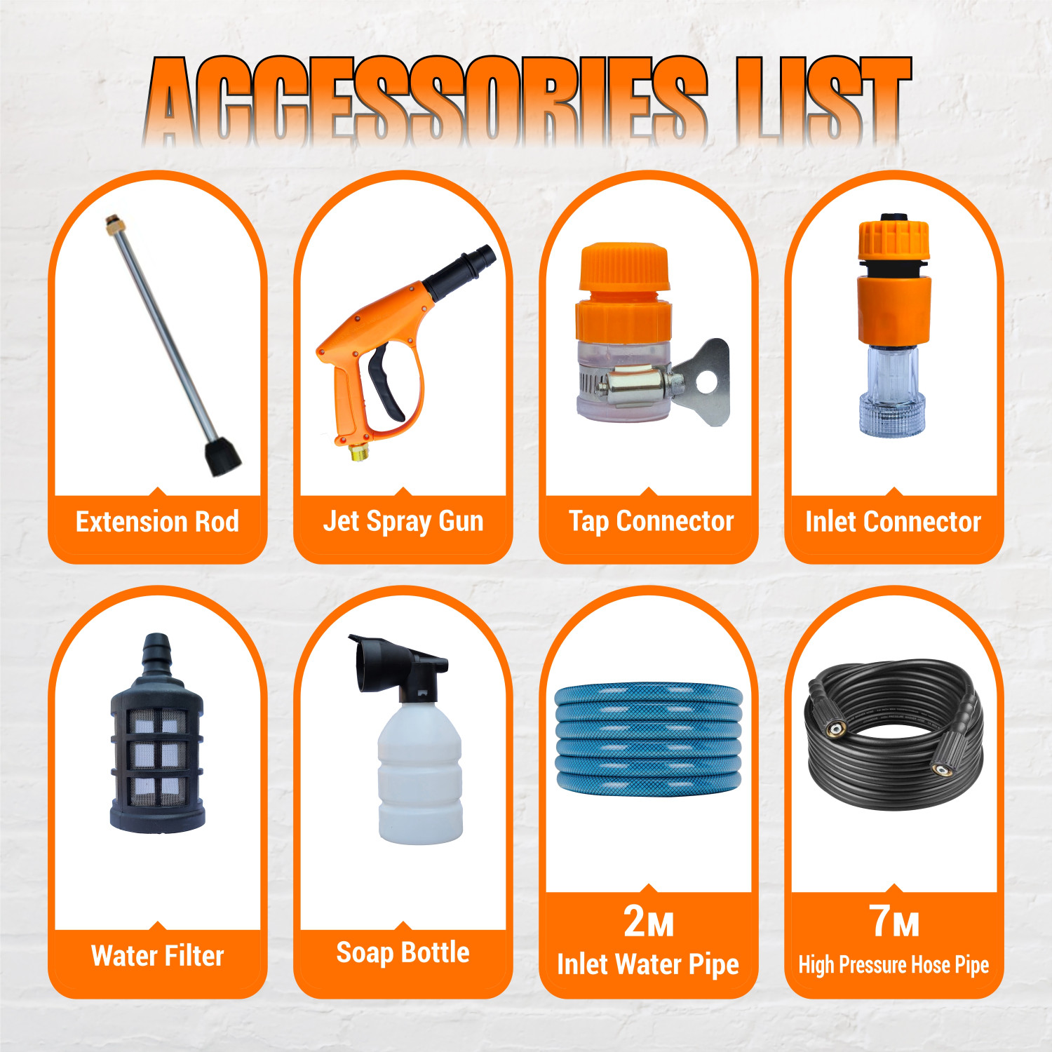 Image of H HANUMANT ENTERPRISE HE-100 Portable High Pressure Car Washer Pump, 1900W Powerful Moter, Max 150 Bar Pressure Washer