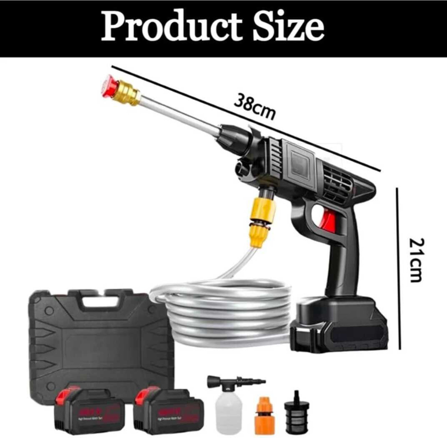 Image of BHAVSHATRI Pressure Gun - Car Washing 48V Rechargeable Electric Pressure Washer Gun (2B) Spray Gun