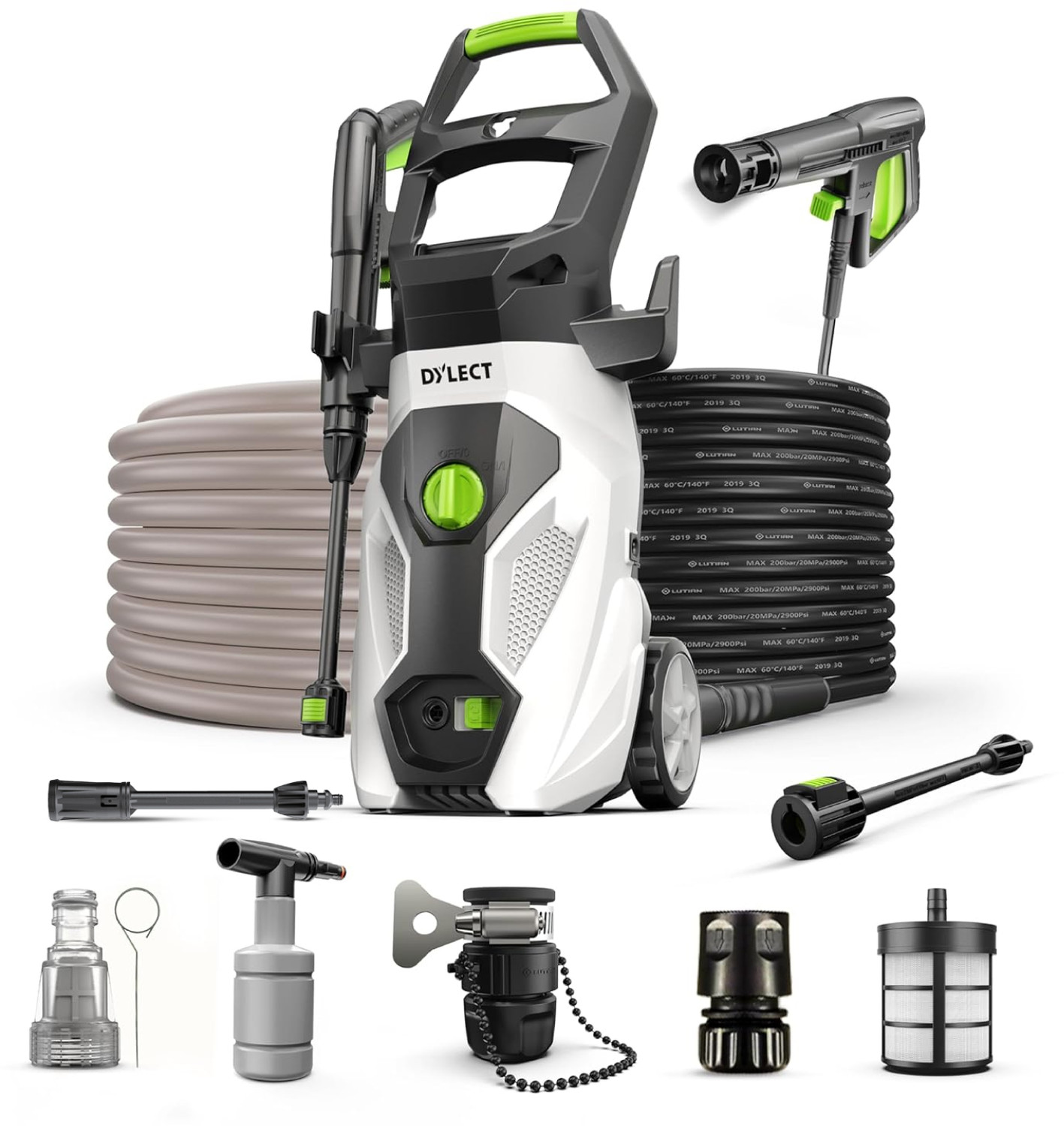 Image of Dylect ULTRA POWER MAX HIGH PRESSURE WASHER -2000 W | 160 Bar - DTPWTB2000 Pressure Washer