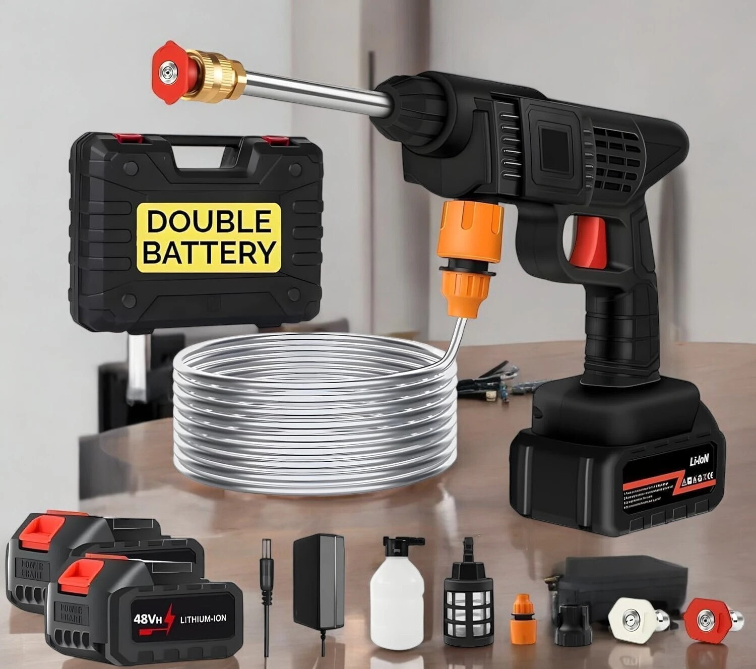 Image of Lumous Cordless Portable Pressure Washer 48V 12000mAh | Gun with Foam | Double Battery| Pressure Washer