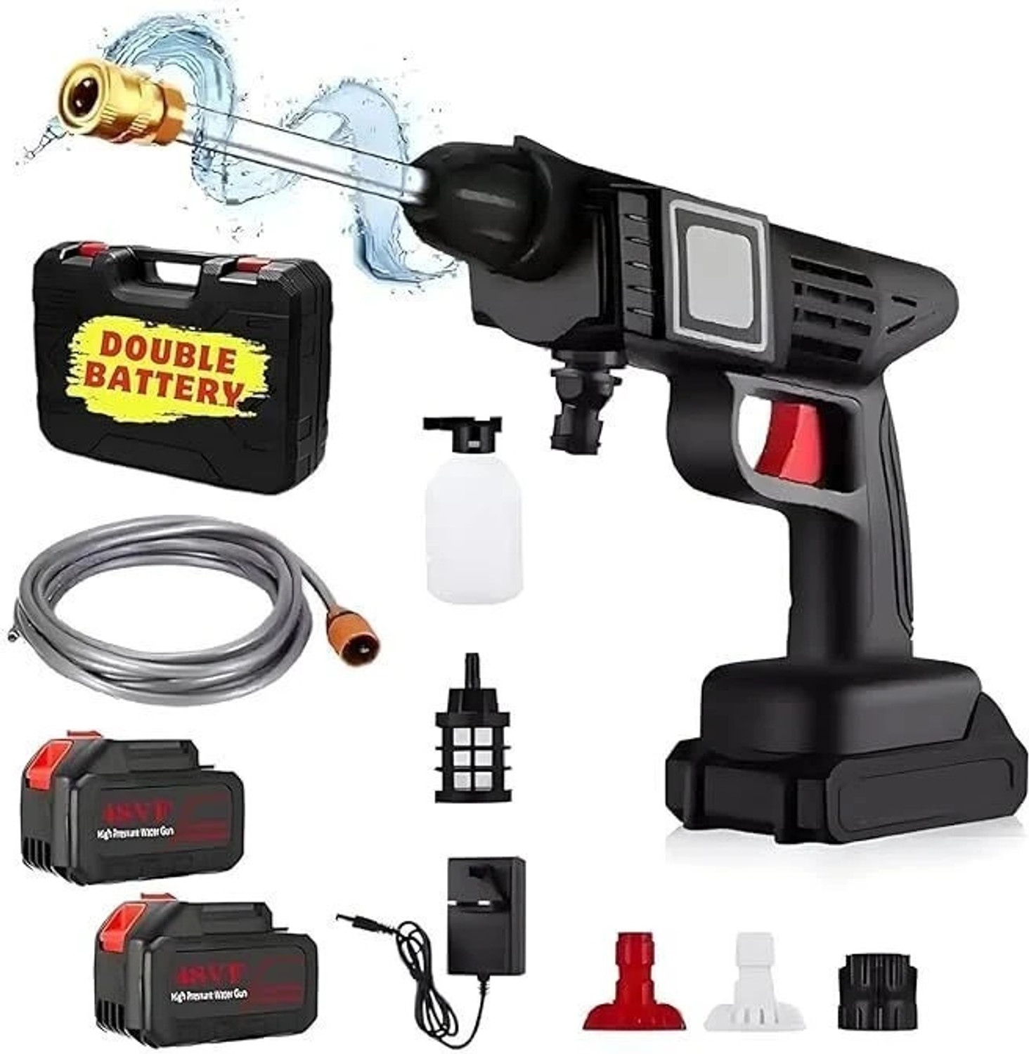 Image of Ornelo Rechargeable Electric Portable High Pressure 2*Battery Pressure Water Gun Spray Gun