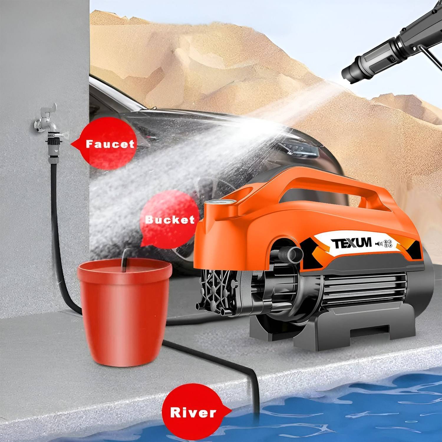 TEXUM TX-75 2500W 220 Bar 12L/min Pressure Washer - Image 5