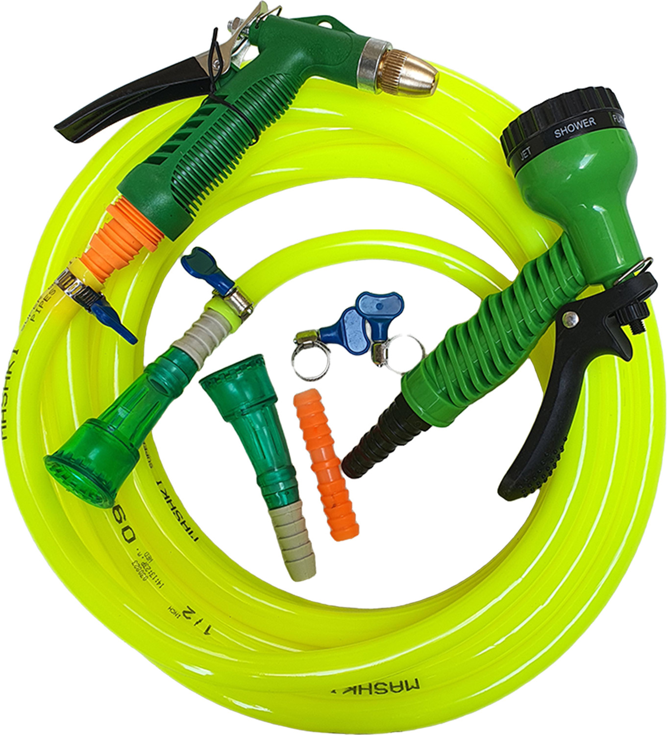 Image of MASHKI 10 Meter 1 /2 Inch (12.5mm) Water Hose Pipe with Water Spray Gun For Gardening, Car Washing, Floor Clean Easy To Use Hose Pipe