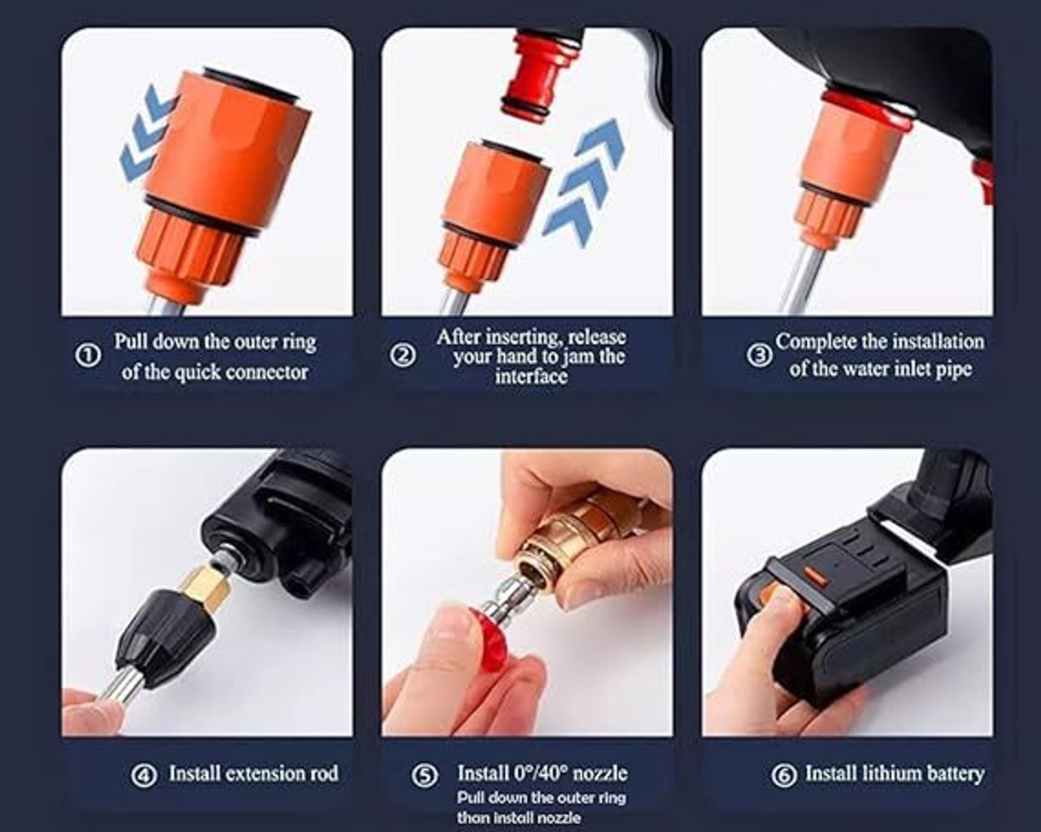 Image of Holy Delight Washer Battery Machine 48V Li-ion Solar Panel Cleaning Car washing Spray Gun Spray Gun