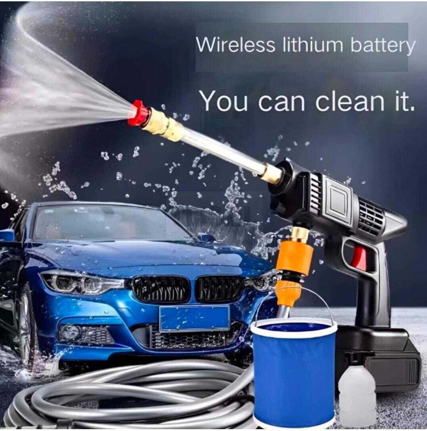Image of BHAVSHATRI Pressure Gun - Car Washing 48V Rechargeable Electric Pressure Washer Gun (2B) Spray Gun
