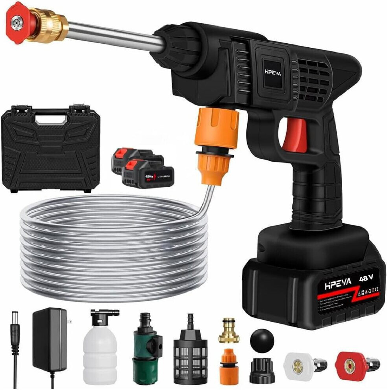Image of SELVIE Wireless Pressure Washer Gun 48V 12000mah High Pressure Water Gun for Car Wash Spray Gun