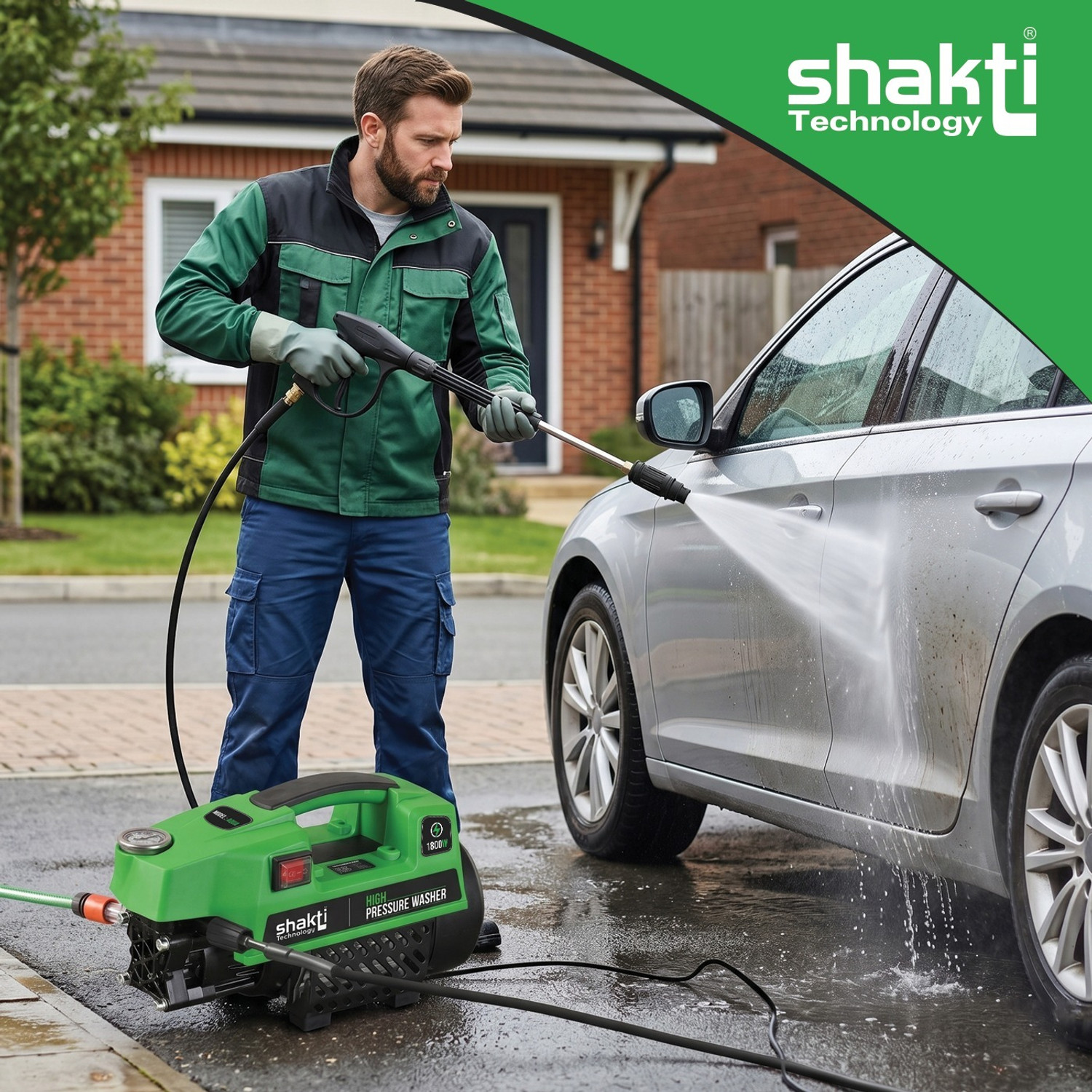 Image of Shakti Technology S3F High Machine 1800 Watts and 120 Bar Pressure Washer