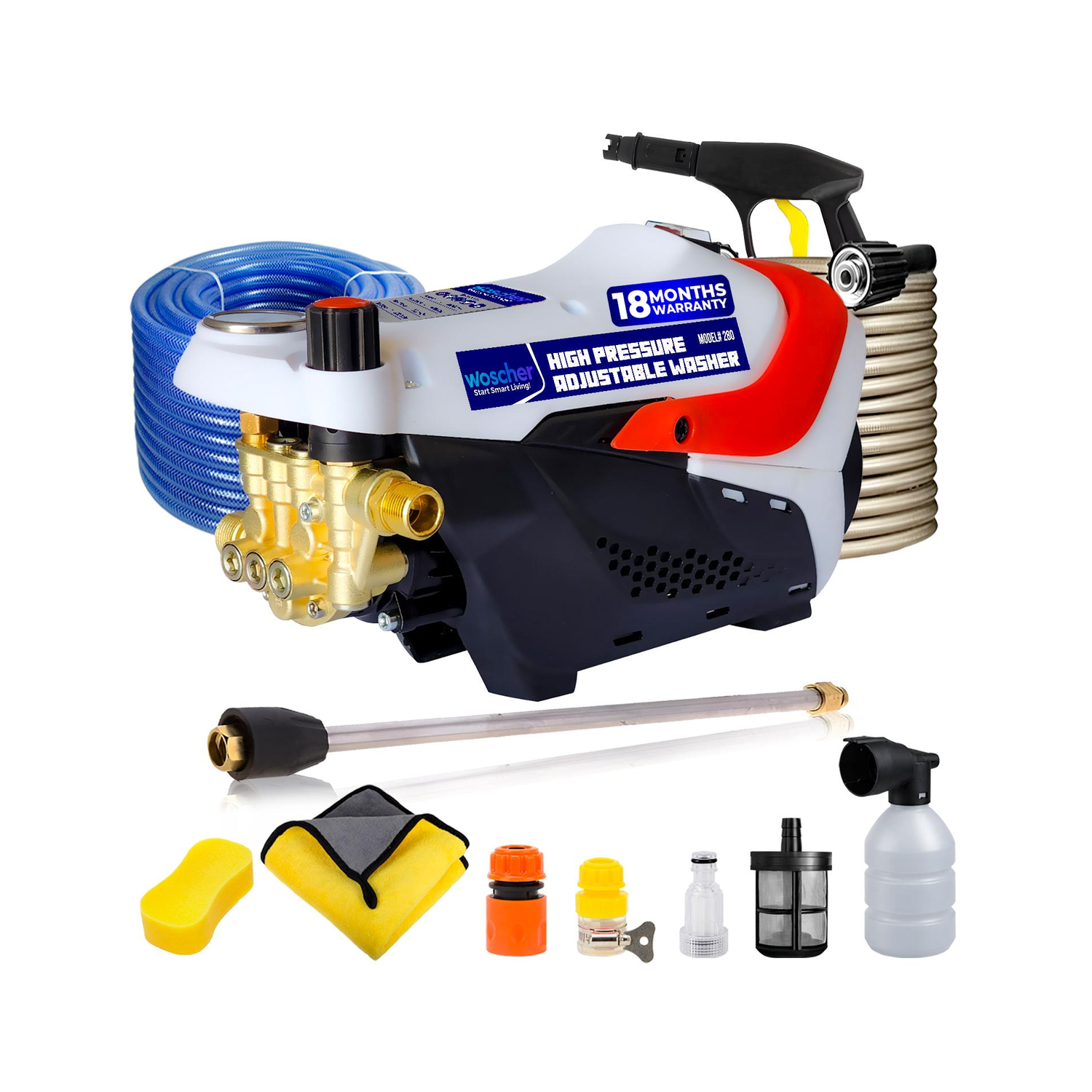 Woscher 280 Waterpro 2200W 150 Bar Pressure Washer - Image 1