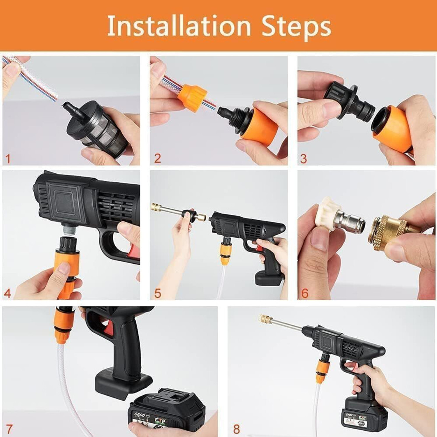 Image of BOLPOK car washer bike vehicle washer gun washer Pressure Washer with Microfiber Towel Pressure Washer