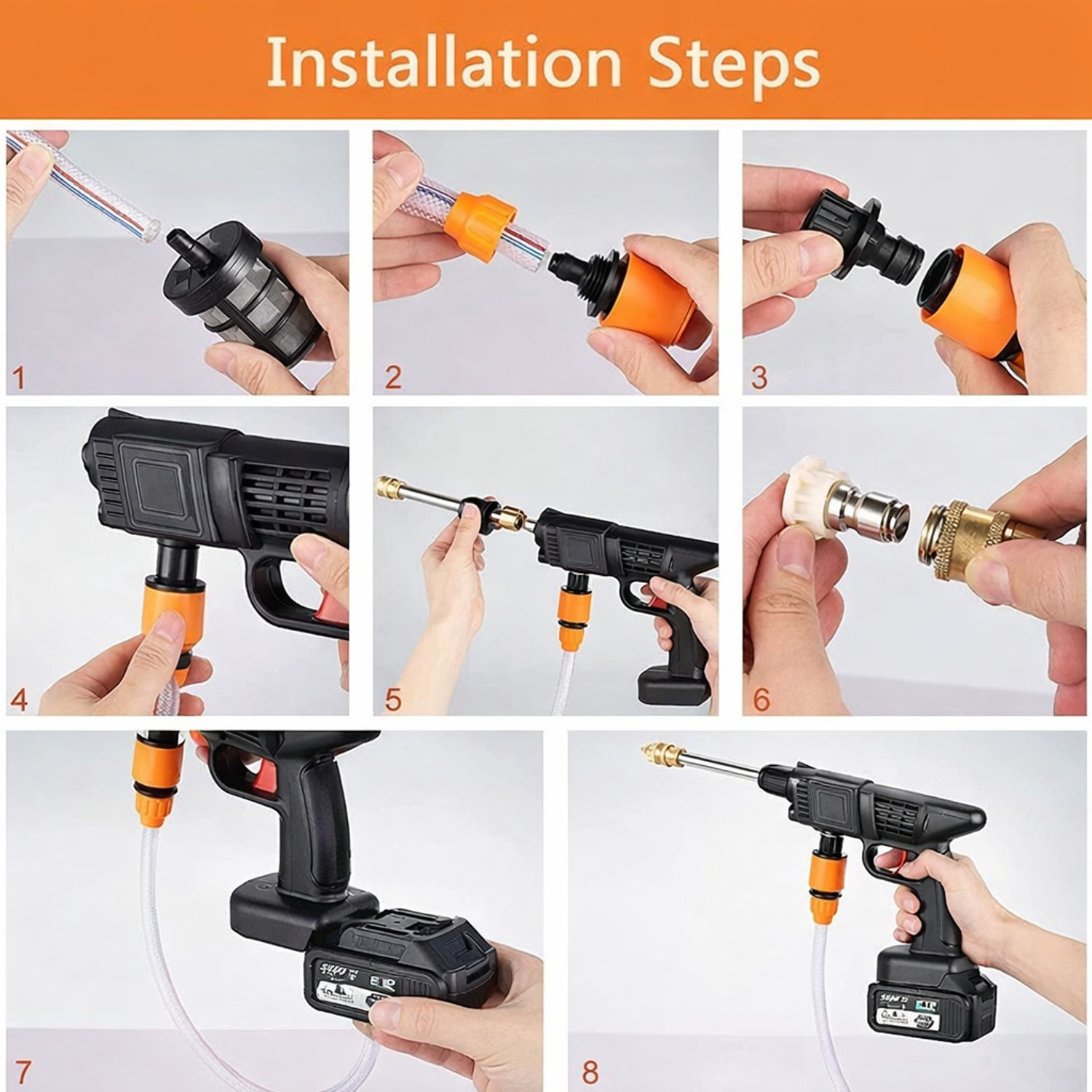 Image of NextGen Cordless High Pressure Washer Gun | 48V 3 Battery | for Car Bike & MultiClean Pressure Washer