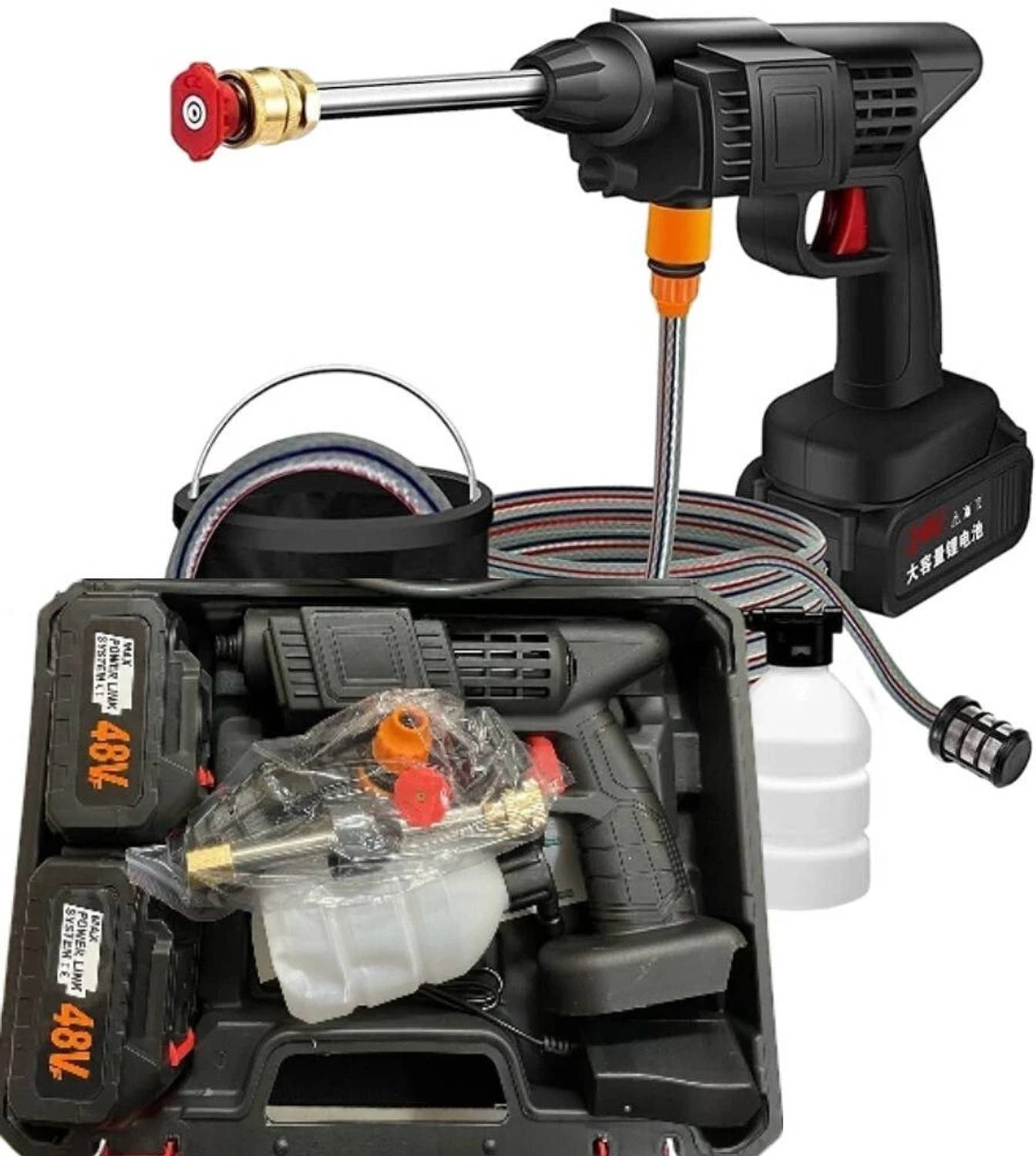 Allova Solar Panel Washer, Car Pressure Washer | 48V Double Battery Pressure Washer