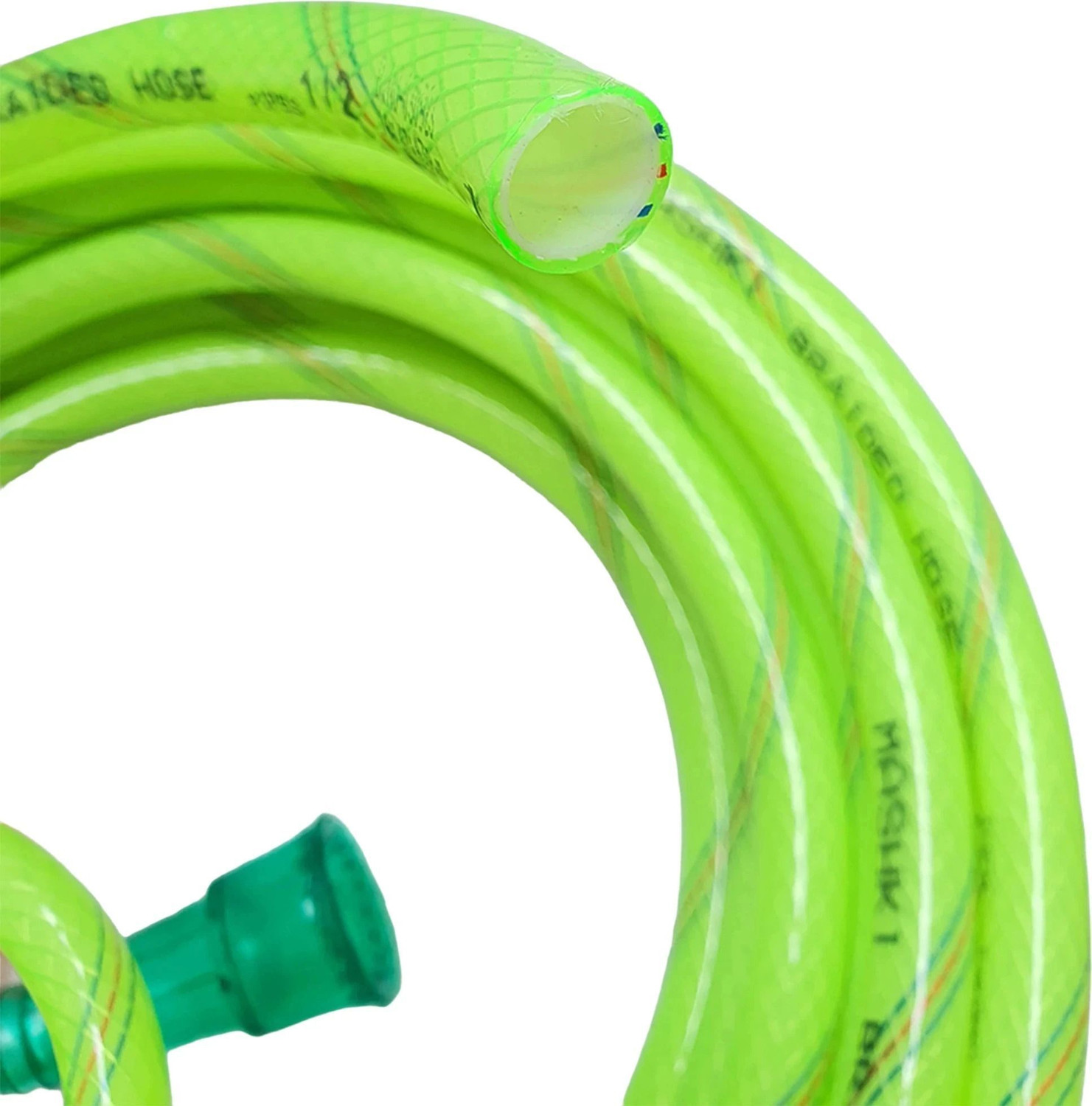 Image of MASHKI 20 Meter (65 Feet) 3-Layered Braided Water Hose Pipe with Spray Gun,Accessories Spray Gun