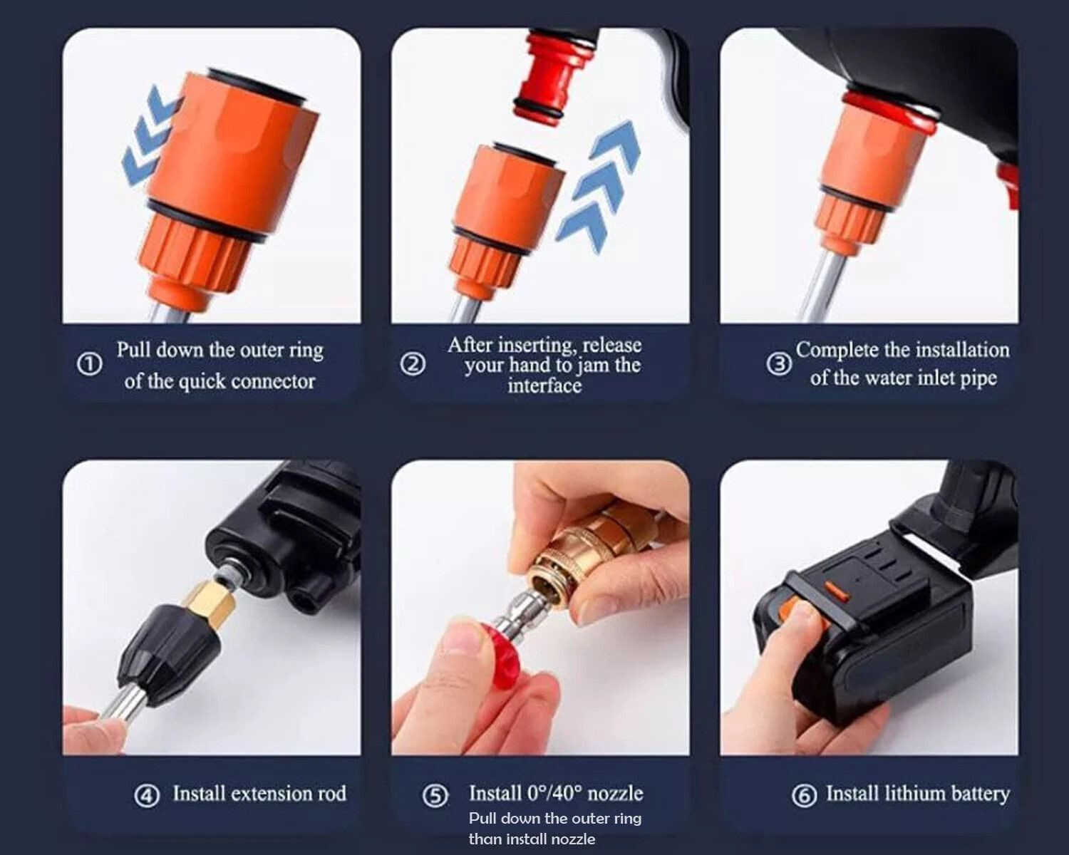 Image of Rlstore Car Washer High Pressure Washer Set with Accessories and 48w 2 battery Spray Gun