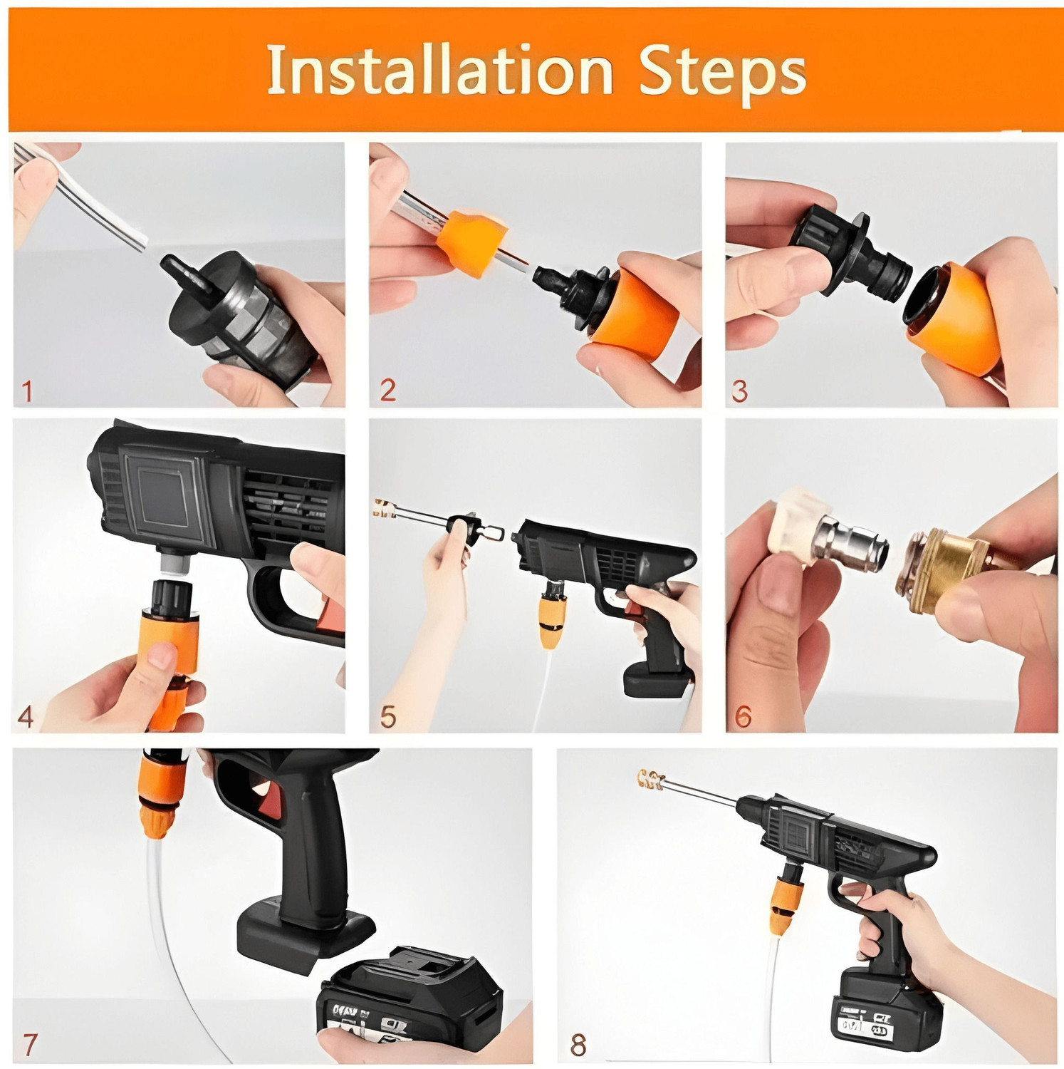 Image of Hit MAD Double Battery for Car And Solar Pannel Pressure Washer