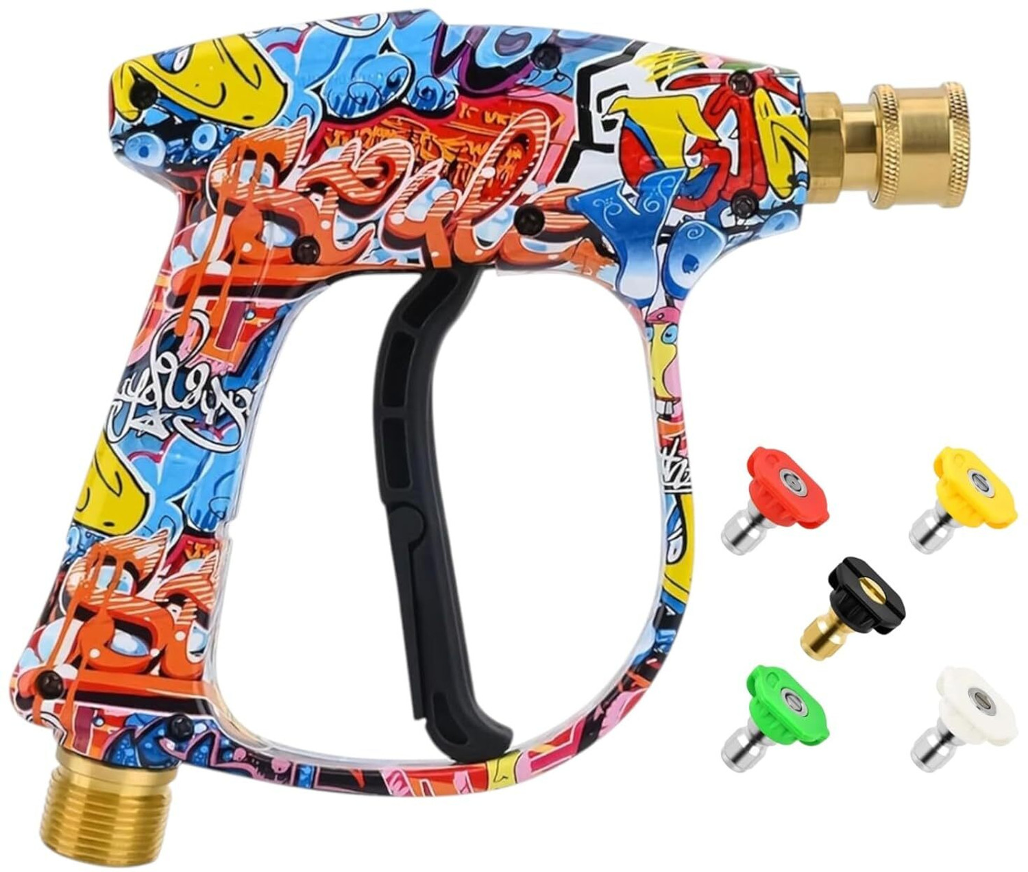 Image of Fieldstar High Pressure Washer Gun 3000 PSI | Adjustable Nozzle | 5 Tips | Lock Trigger X Pressure Washer
