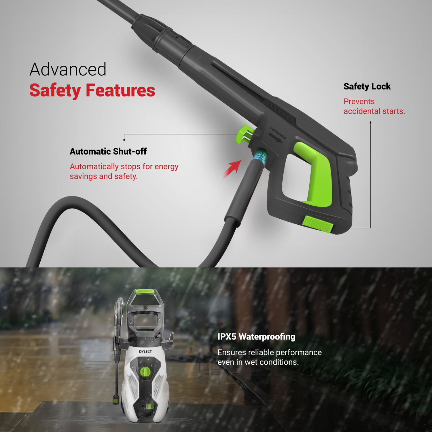 Image of Dylect ULTRA POWER MAX HIGH PRESSURE WASHER -2000 W | 160 Bar - DTPWTB2000 Pressure Washer